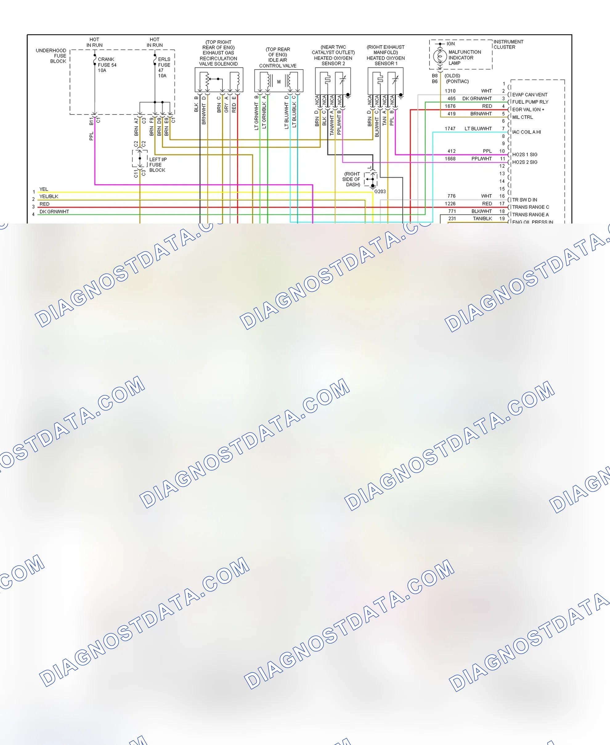 Scheme 6: PCM Wiring Diagram (Alero & Grand Am - 3.4L - 3 Of 3)