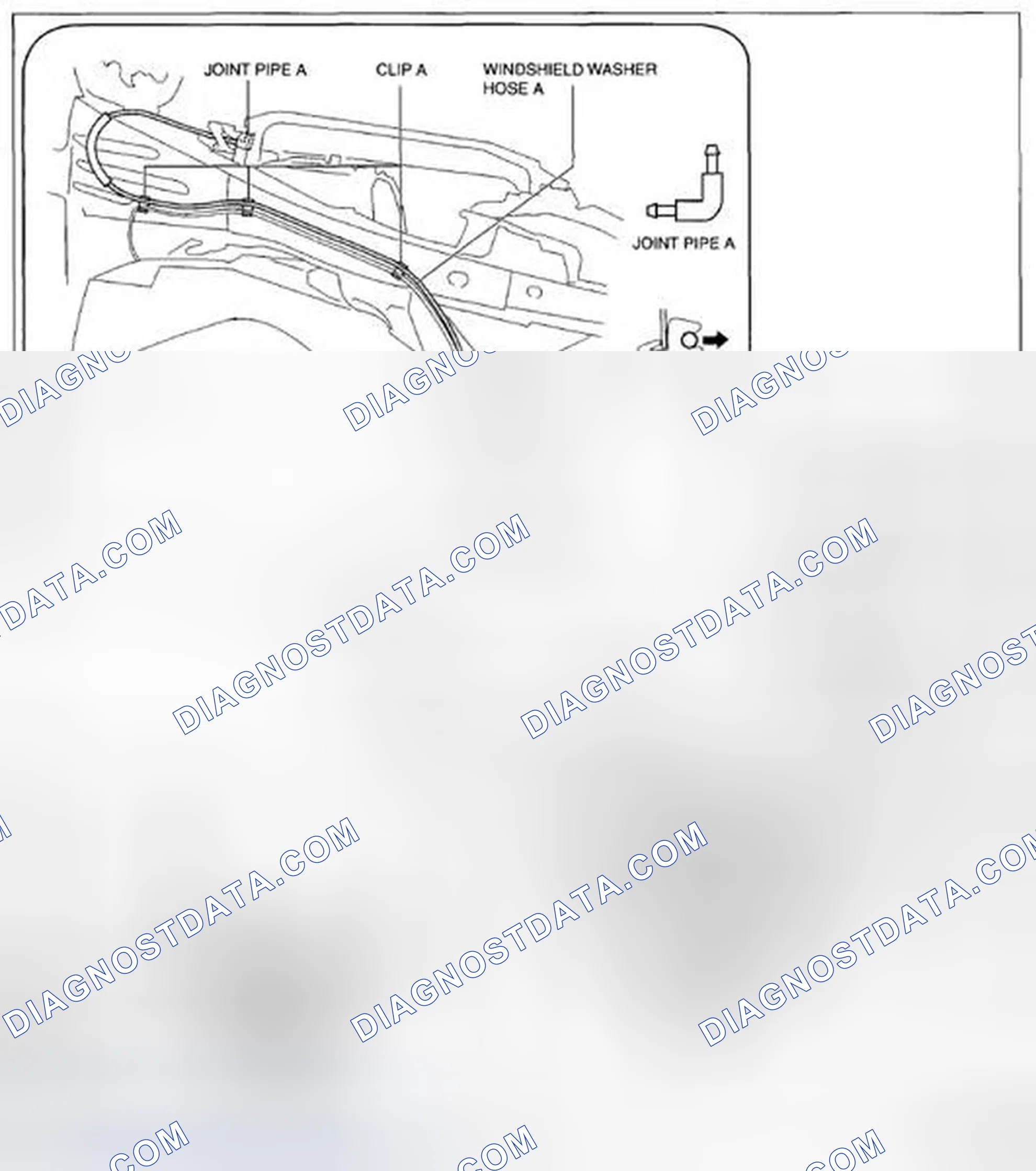 Scheme 11: WINDSHIELD WASHER HOSE REMOVAL/INSTALLATION
