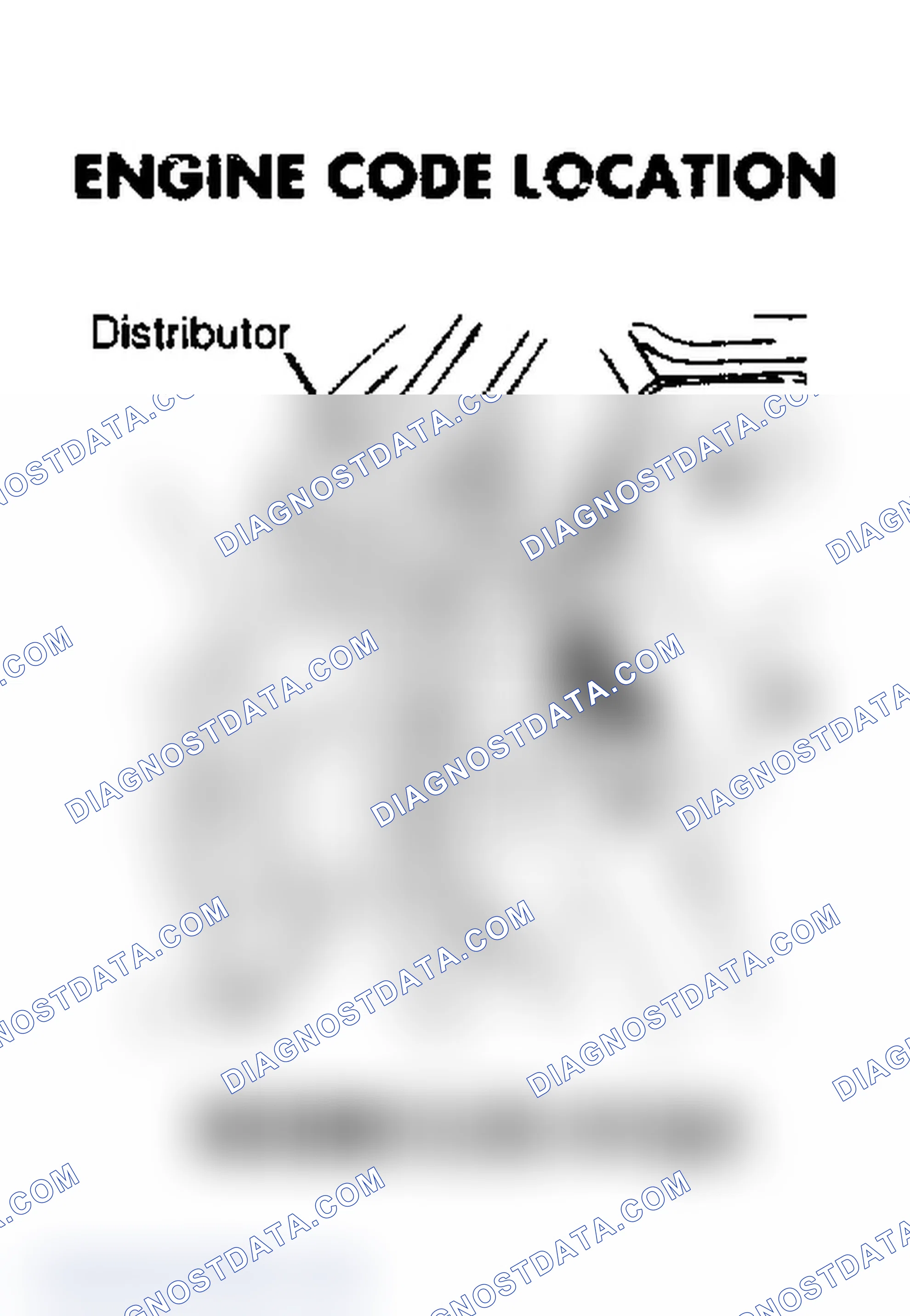 Scheme 2: Engine Code Location (B2200 2.2L 4-Cyl)