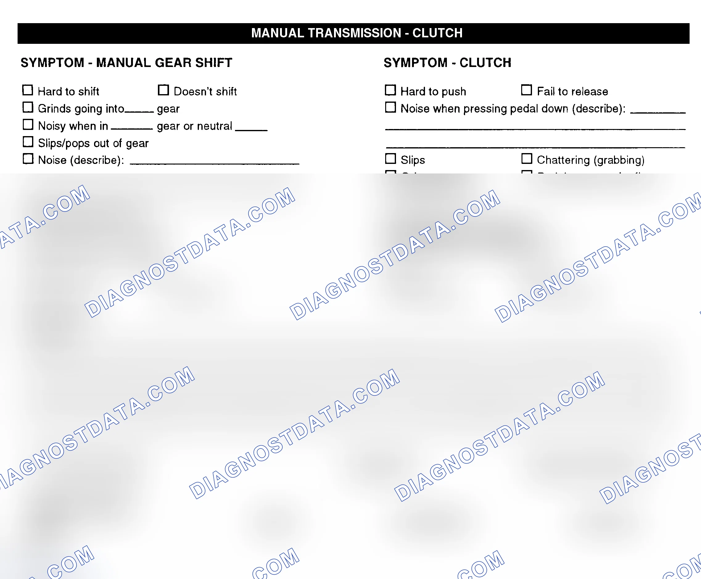 Scheme 10: Manual Transmission & Clutch