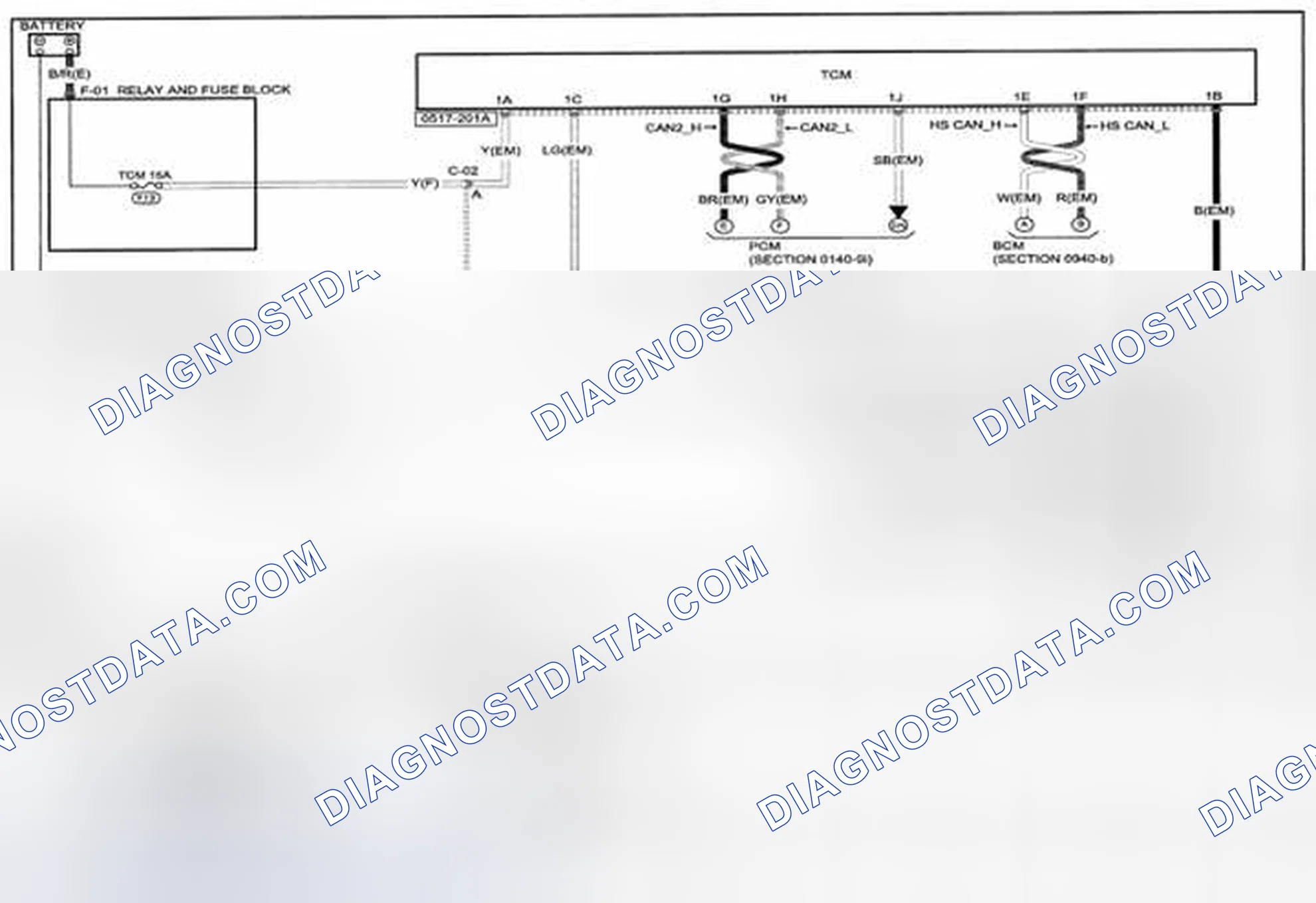 Scheme 198: Automatic Transaxle Control System (FW6A-EL) Wiring Diagram - 0517-2 (1 Of 2)