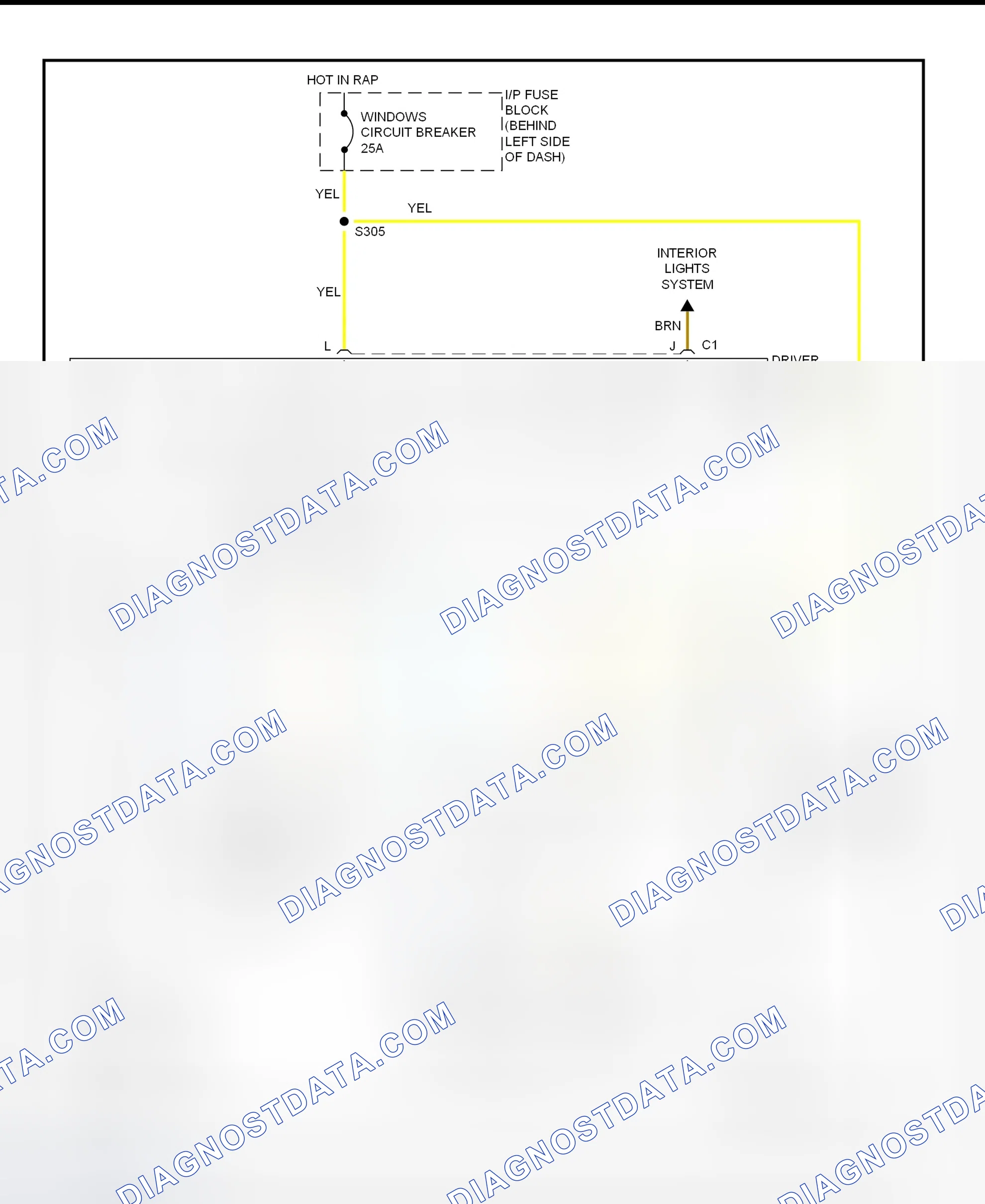 Fig. 5: Power Window System Wiring Diagram (2001 Astro & Safari)