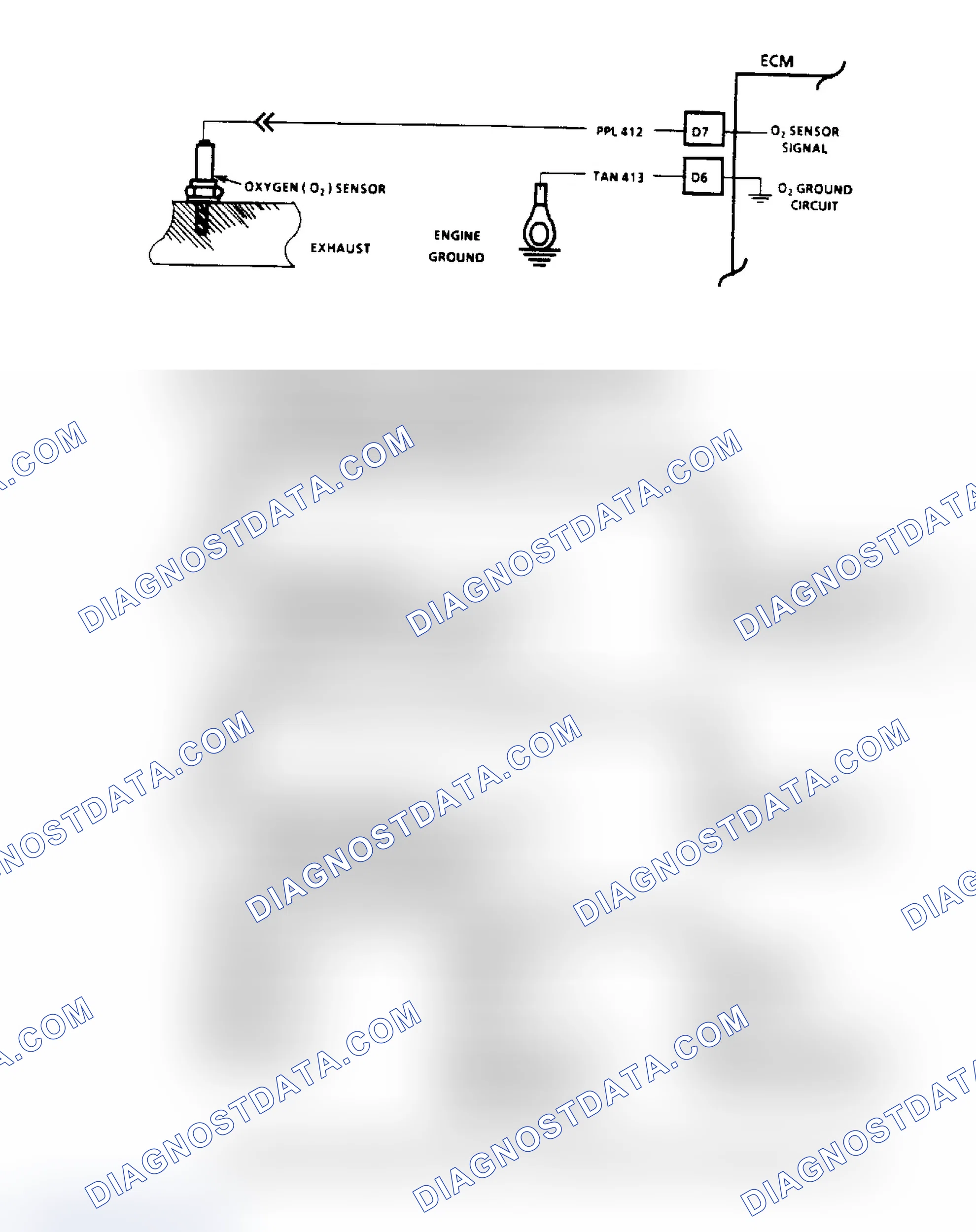 Scheme 47: Code 13, Oxygen Sensor Circuit Flow Chart & Schematic