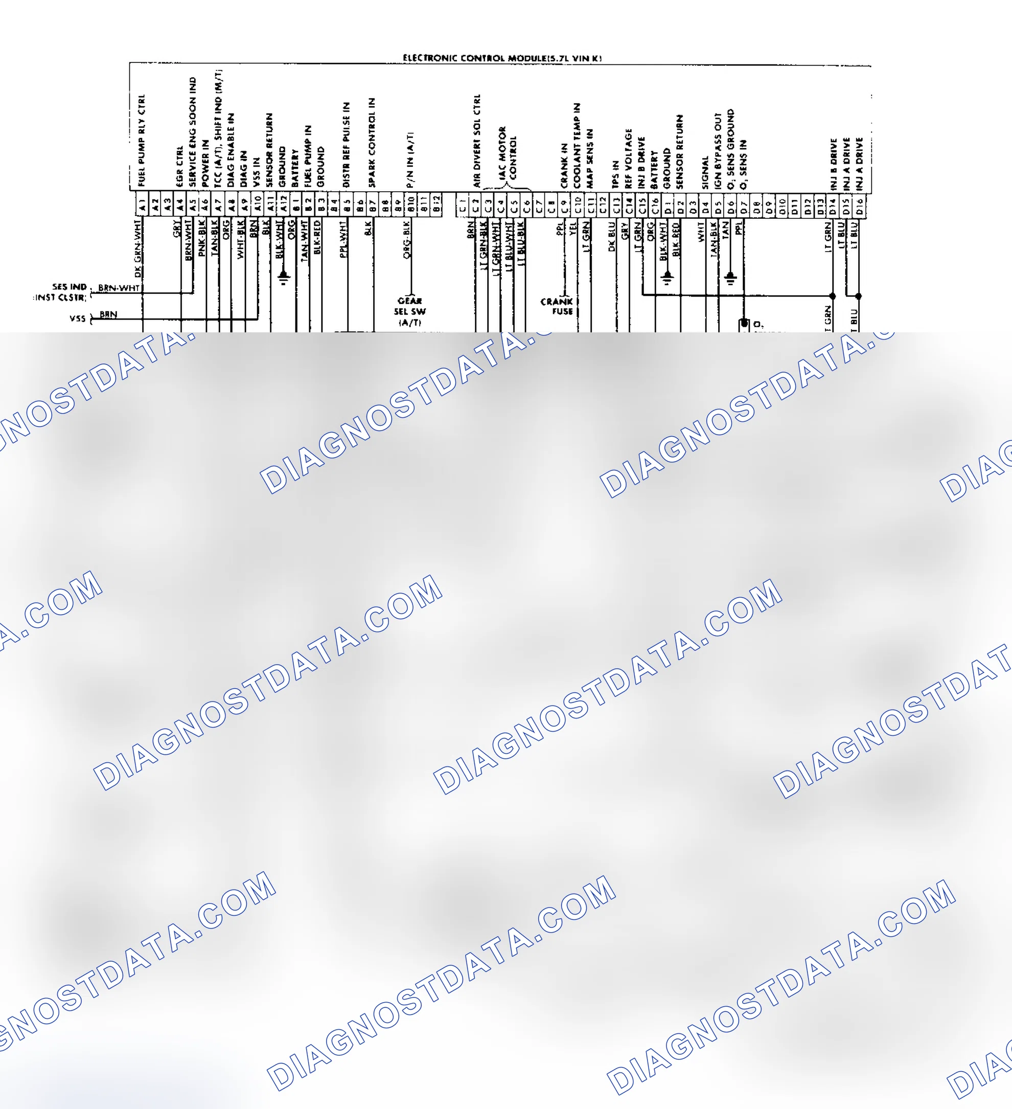 Scheme 163: "P" Series Vans (5.7L) Wiring Diagram