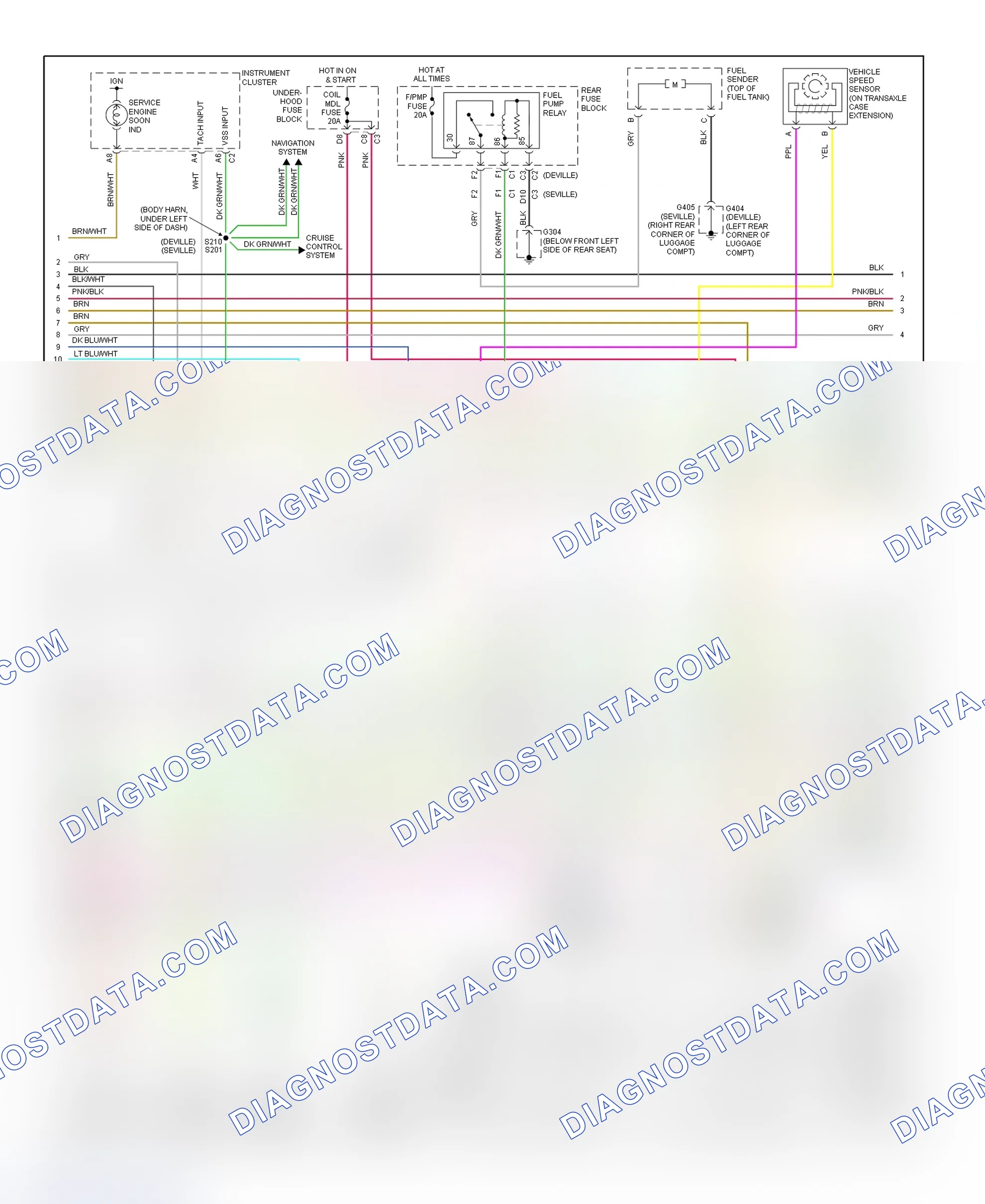 Scheme 76: PCM Wiring Diagram (DeVille & Seville - 4.6L - 3 Of 5)
