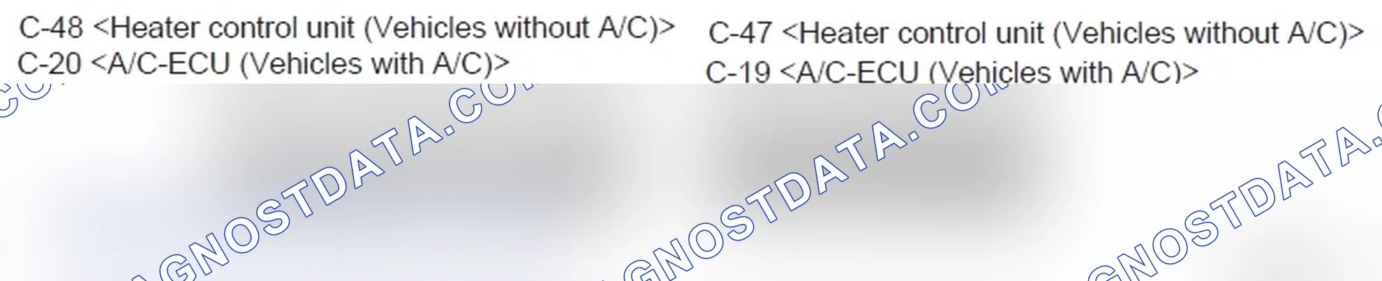 Scheme 52: CHECK AT A/C-ECU OR HEATER CONTROL UNIT TERMINAL