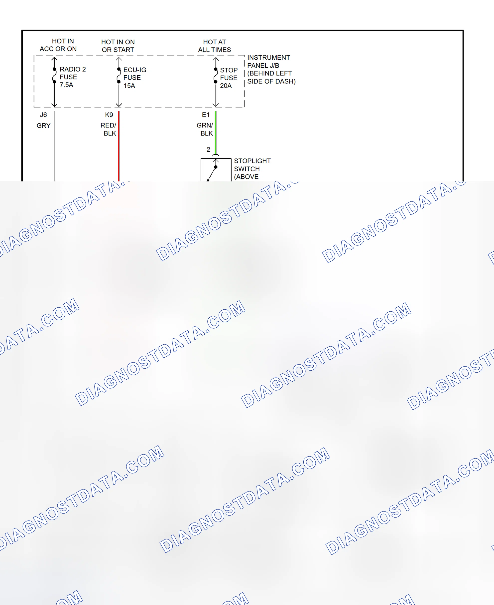 Scheme 303: Shift Interlock System Wiring Diagram (2001 - Toyota Highlander)