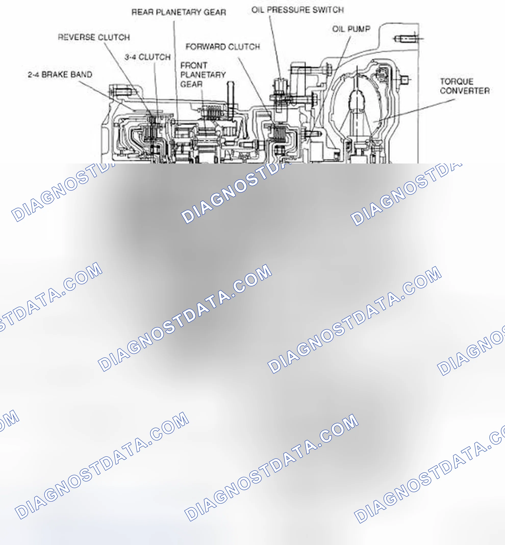 Scheme 641: AUTOMATIC TRANSAXLE CROSS-SECTIONAL VIEW