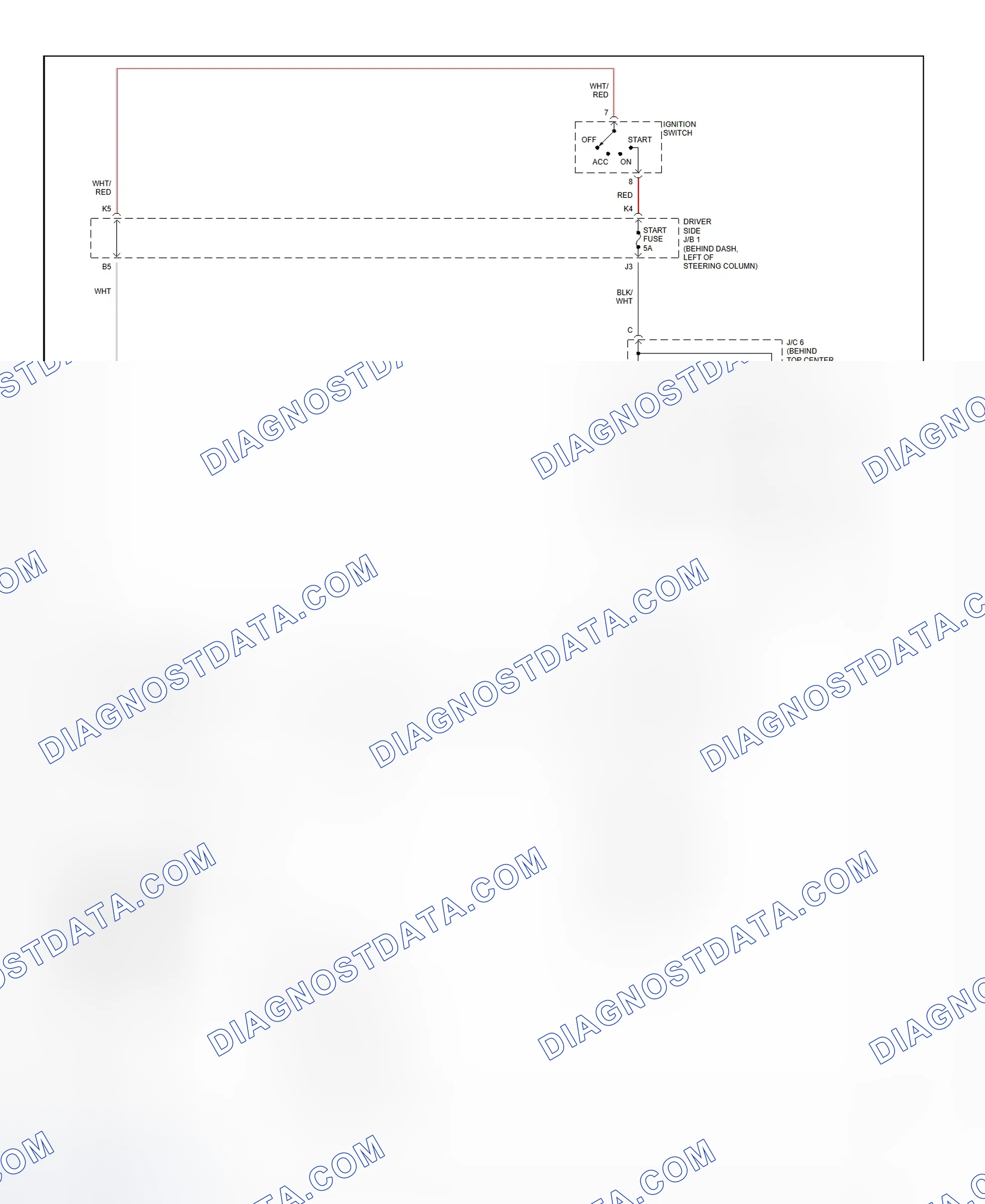 Fig. 29: Starting System Wiring Diagram (Sienna)