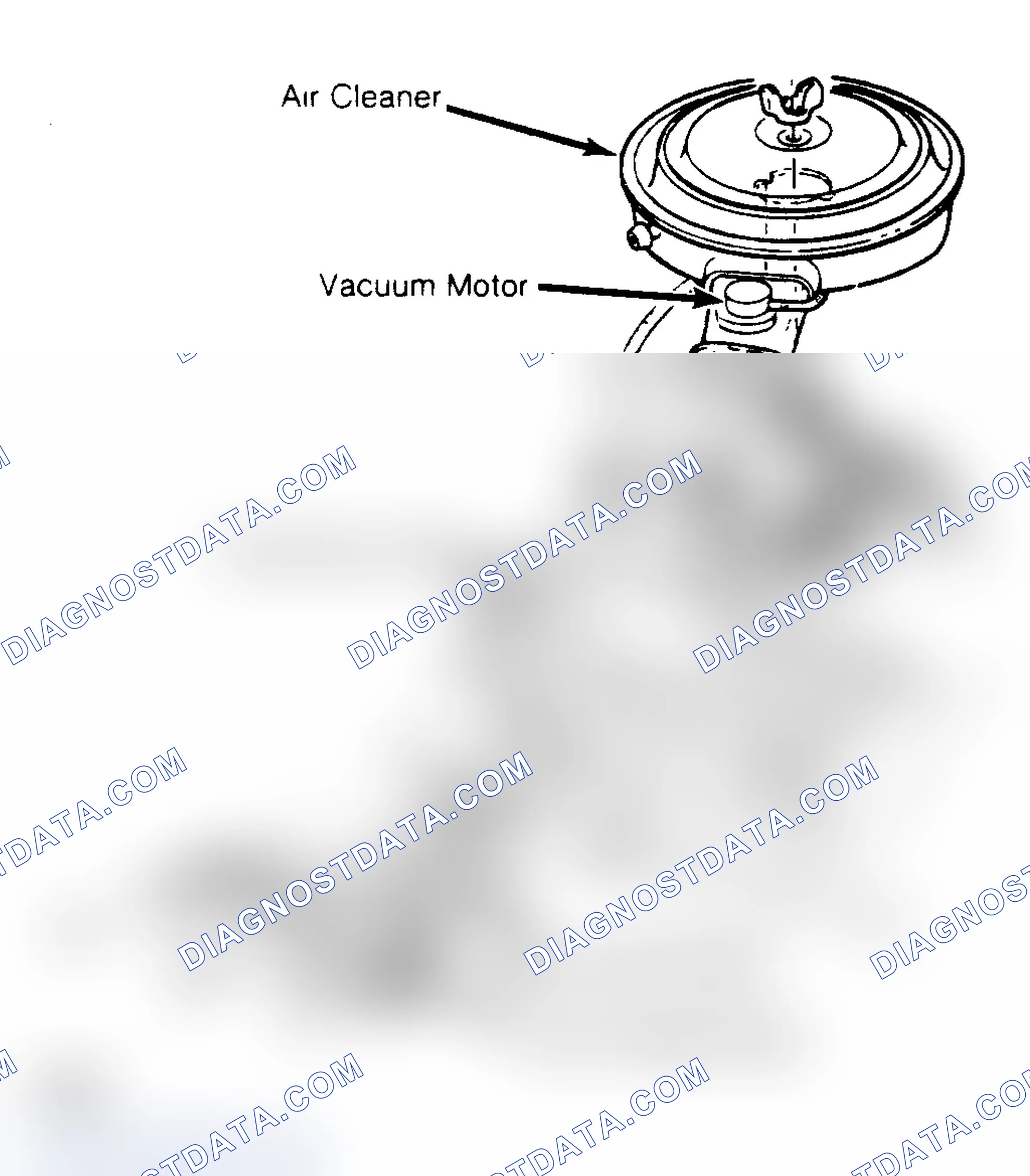 Scheme 38: Air Cleaner Assembly (V8 Engine) All Light Duty emission vehicles use preheated air to warm carburetor.
