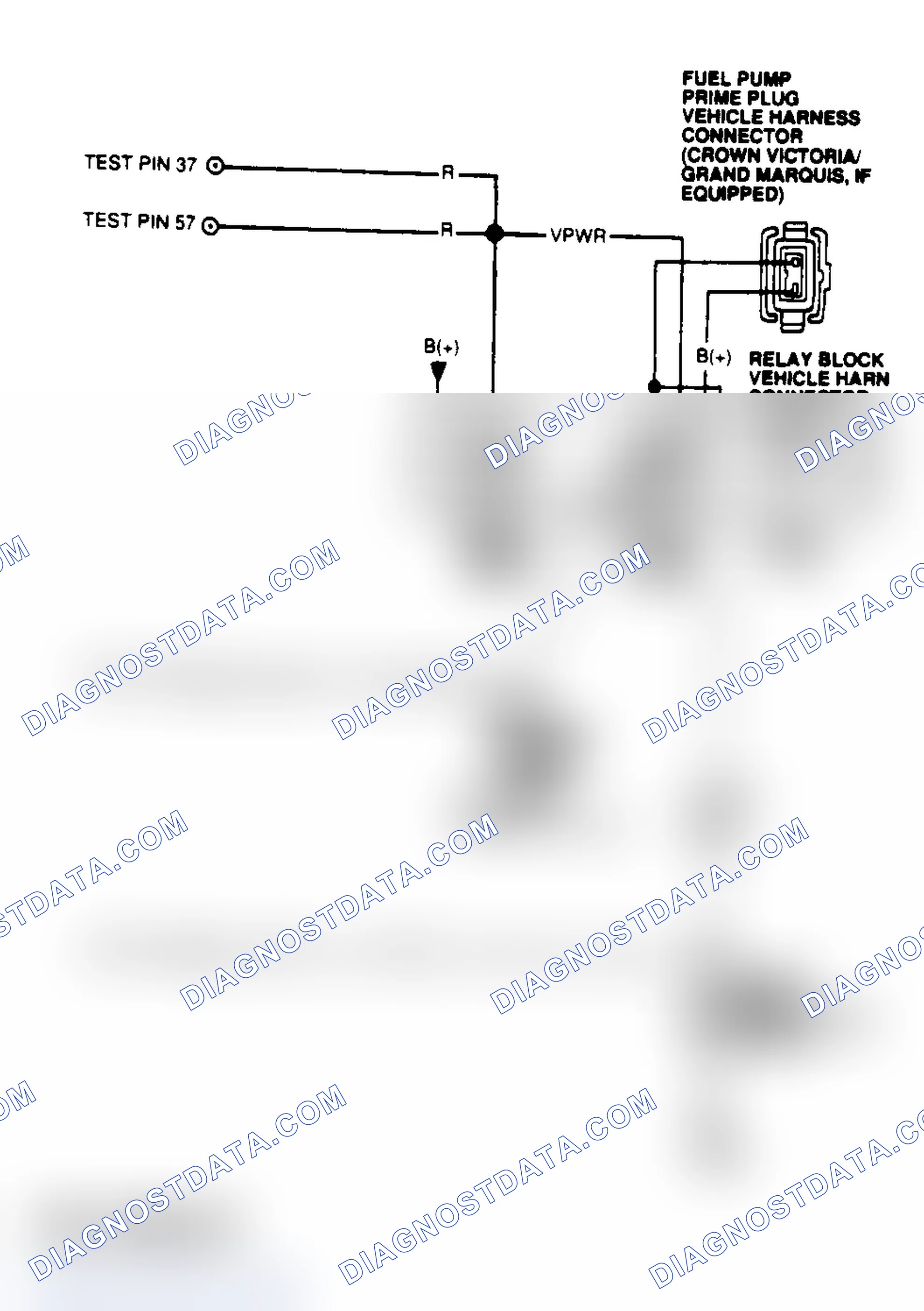 Scheme 40: Fuel Pump Monitor Circuit Diagram (J2 - Crown Victoria, Grand Marquis & Town Car)
