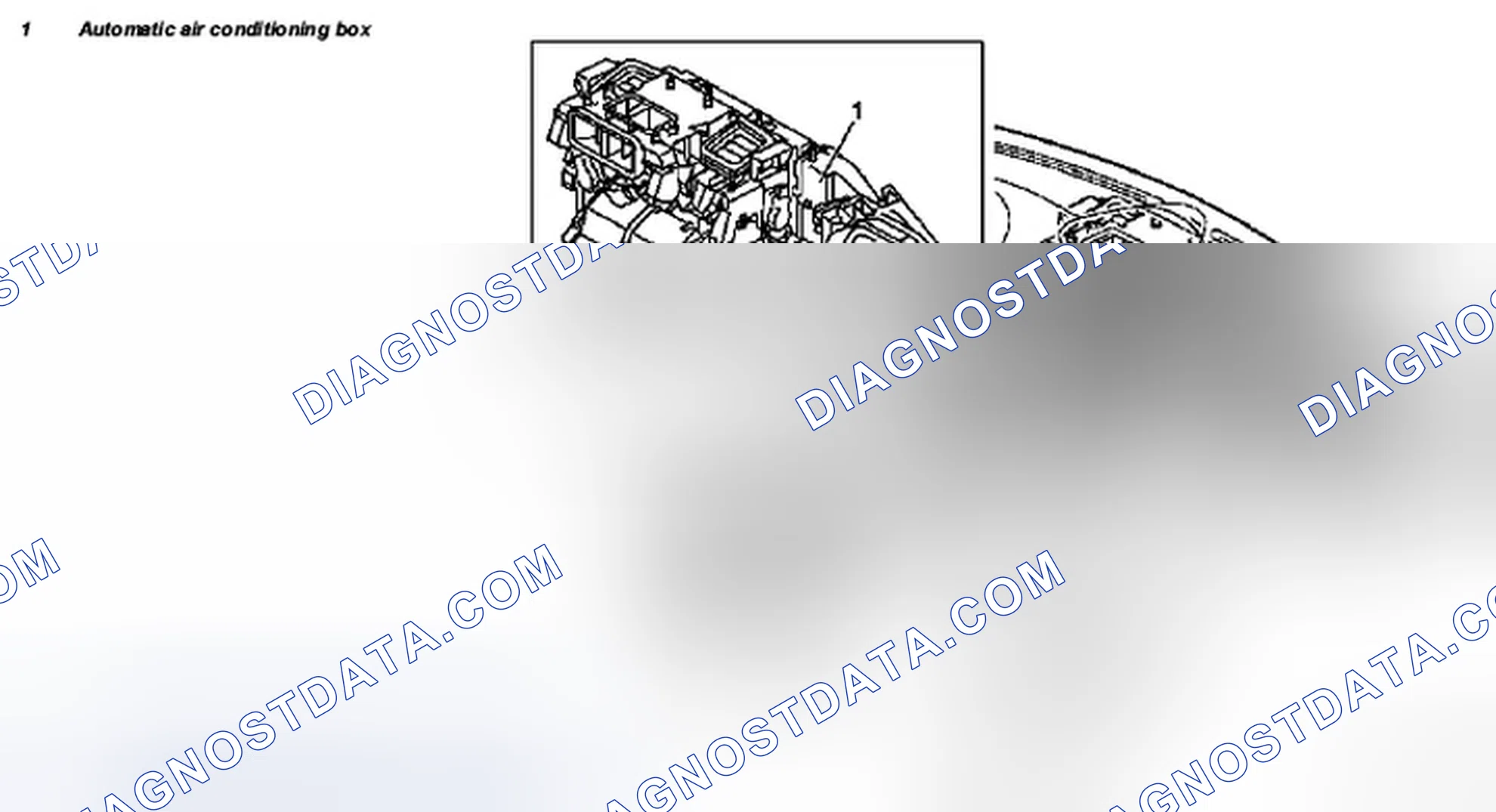 Fig. 41: Locating Automatic Air Conditioning Box
