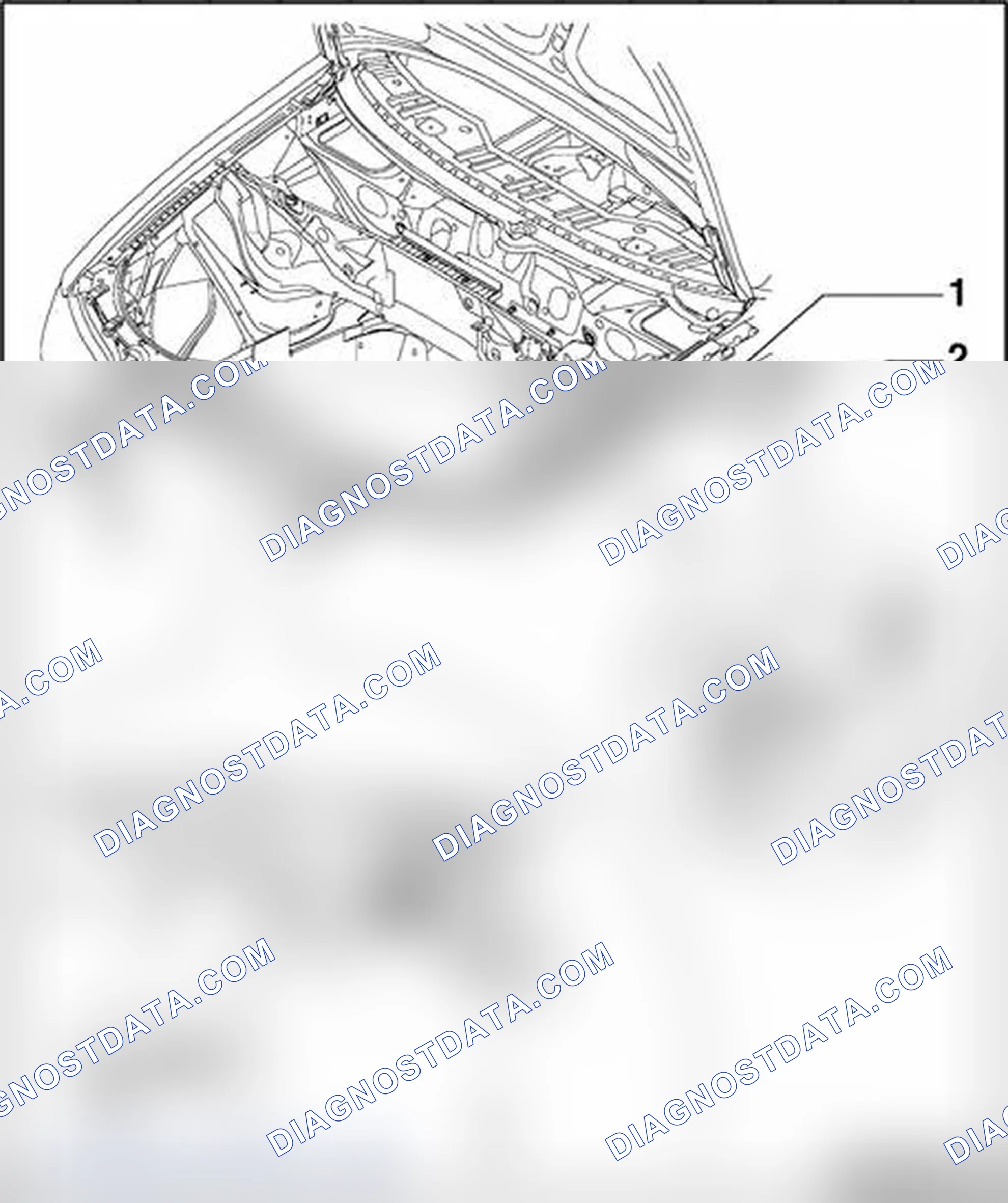 Scheme 42: Hood lock cable, removing and installing