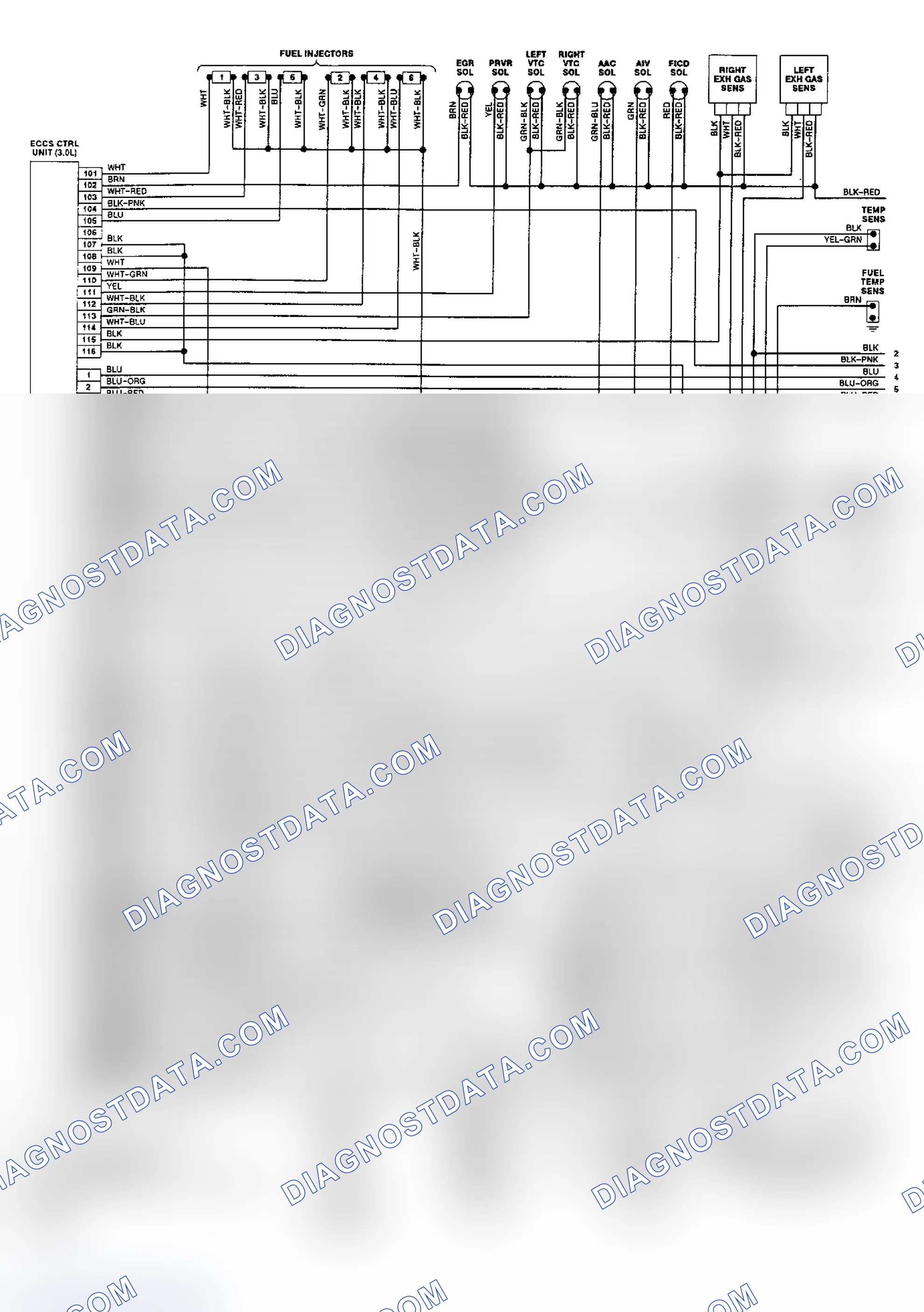 Scheme 8: Wiring Diagram (300ZX - 1 of 2)