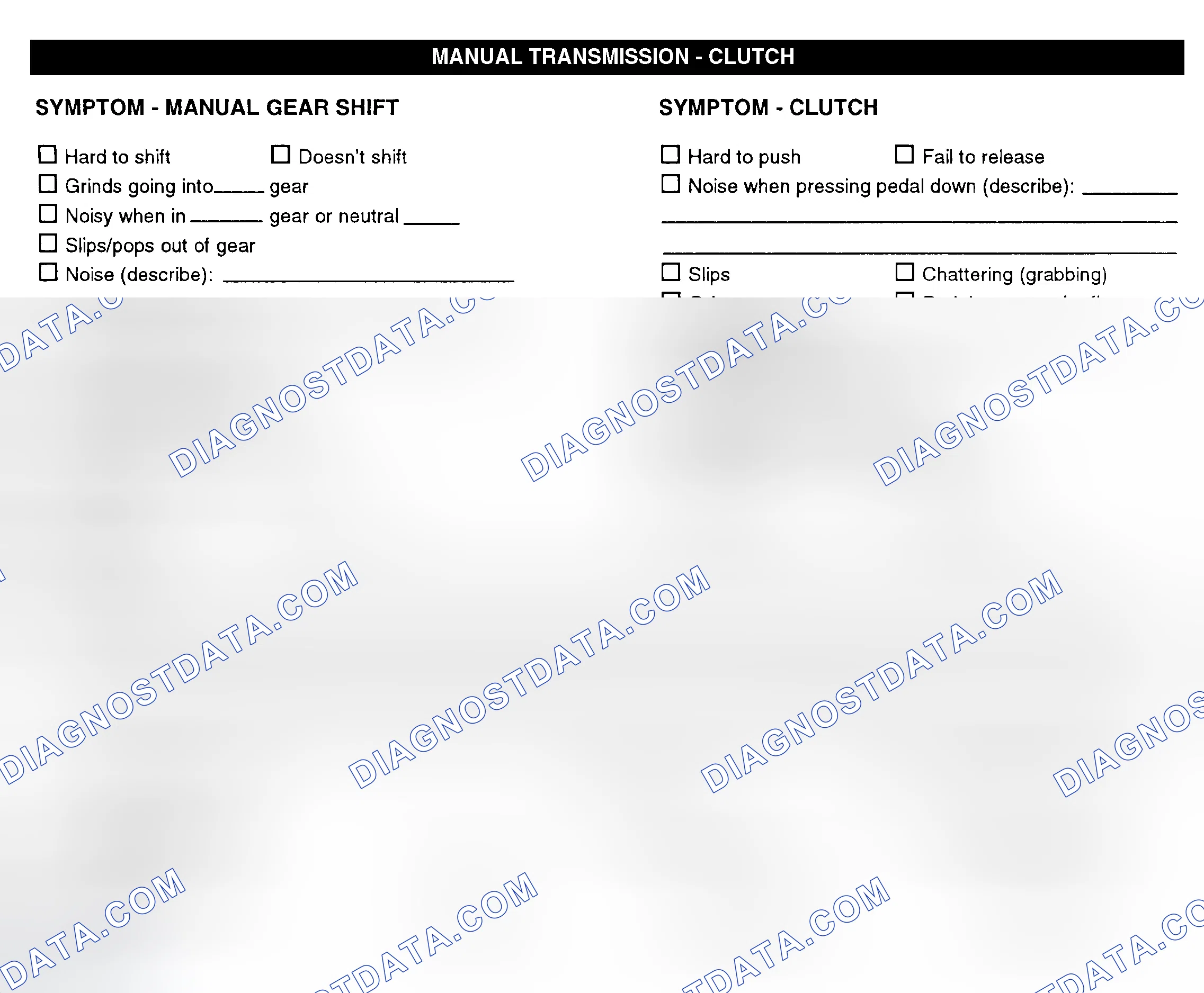 Scheme 10: Manual Transmission & Clutch