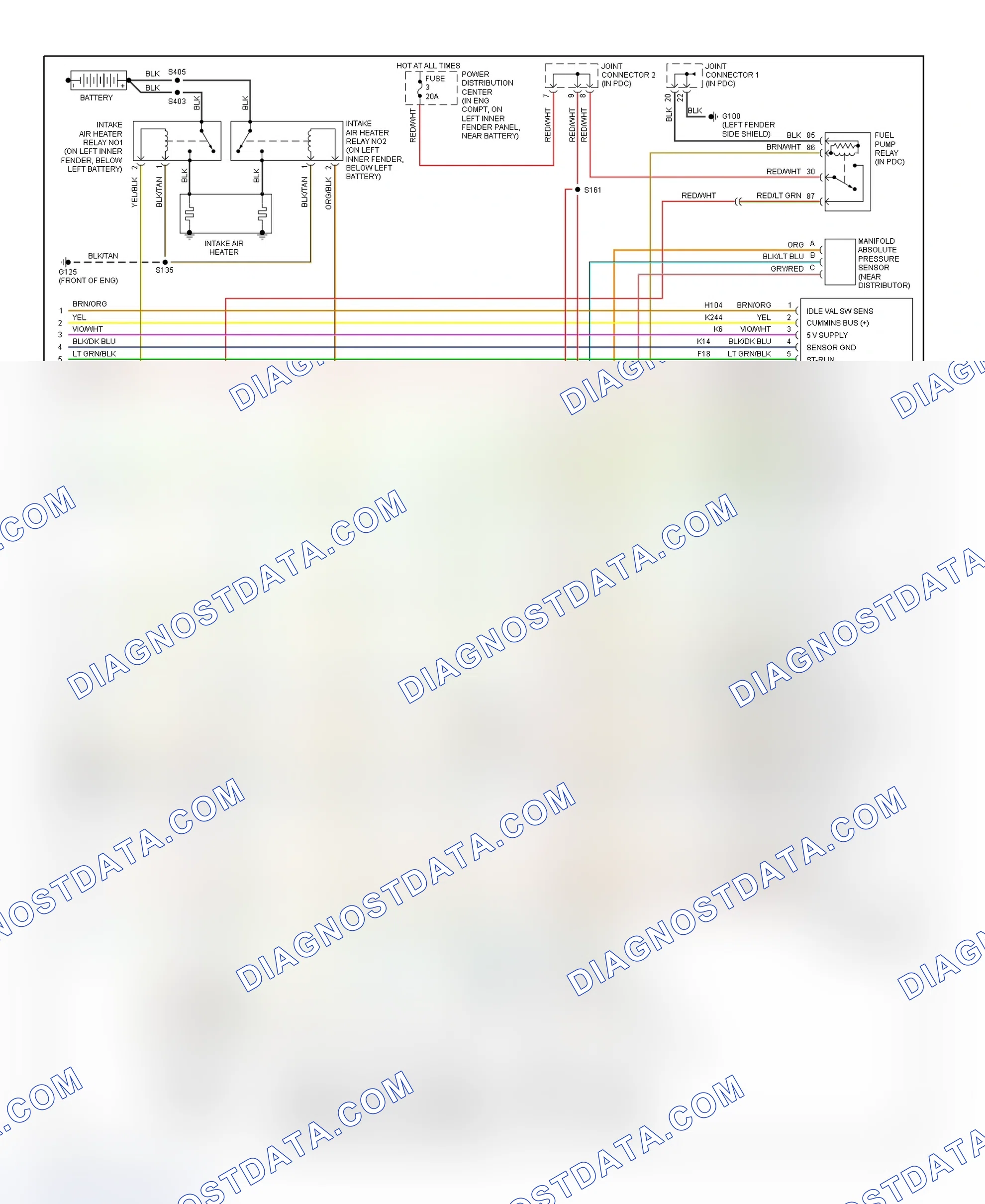Scheme 51: PCM Wiring Diagram (Ram Pickup - 2500 & 3500 - 5.9L 24-Valve Diesel - 3 Of 3)