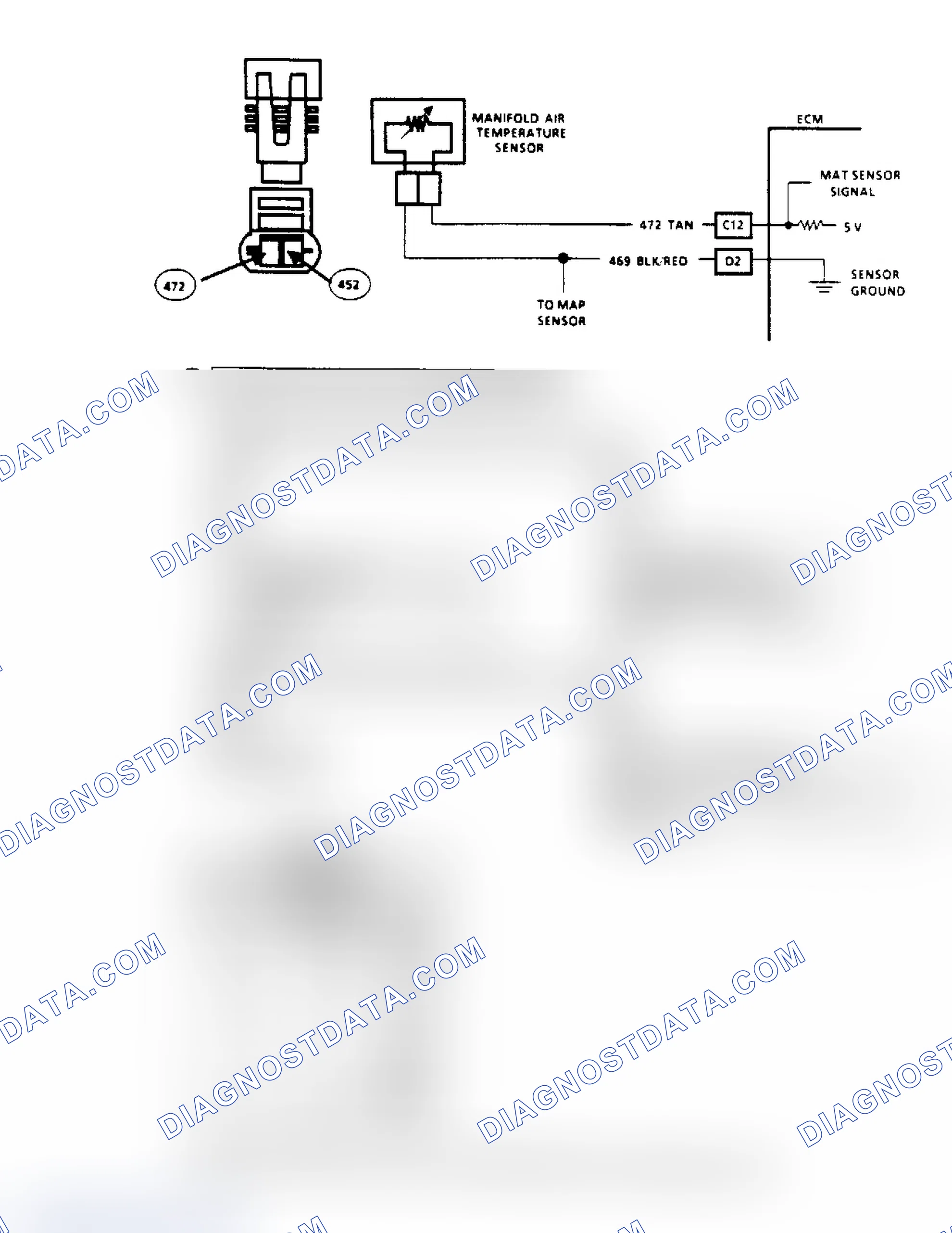 Scheme 129: Code 25 - MAT Sensor (High Temperature Indicated) (2.5L) ("SCAN" Diagnostics)