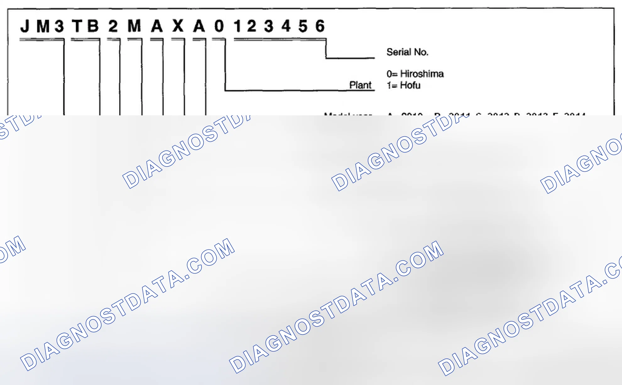 Scheme 1: VEHICLE IDENTIFICATION NUMBER (VIN) CODE