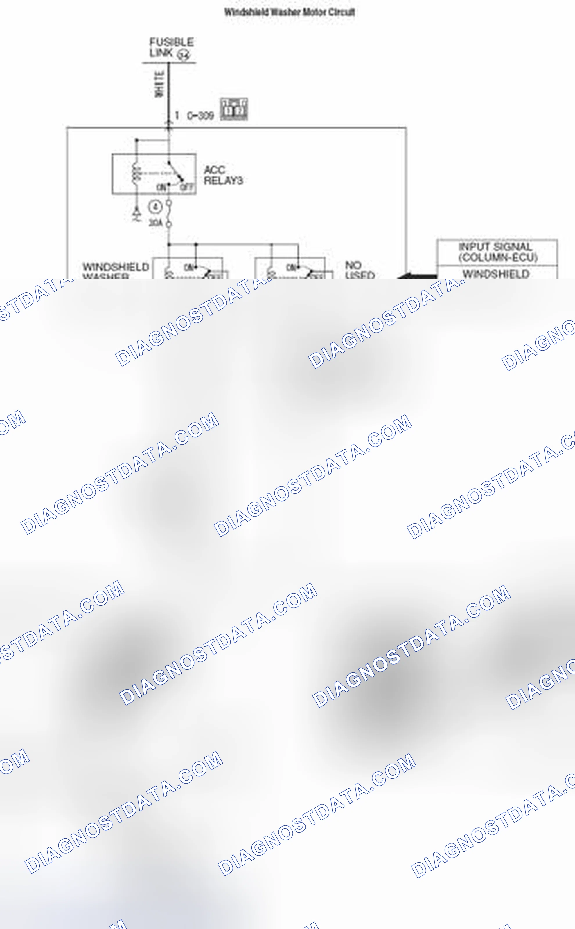 Scheme 21: INSPECTION PROCEDURE 10: The windshield washer does not work normally