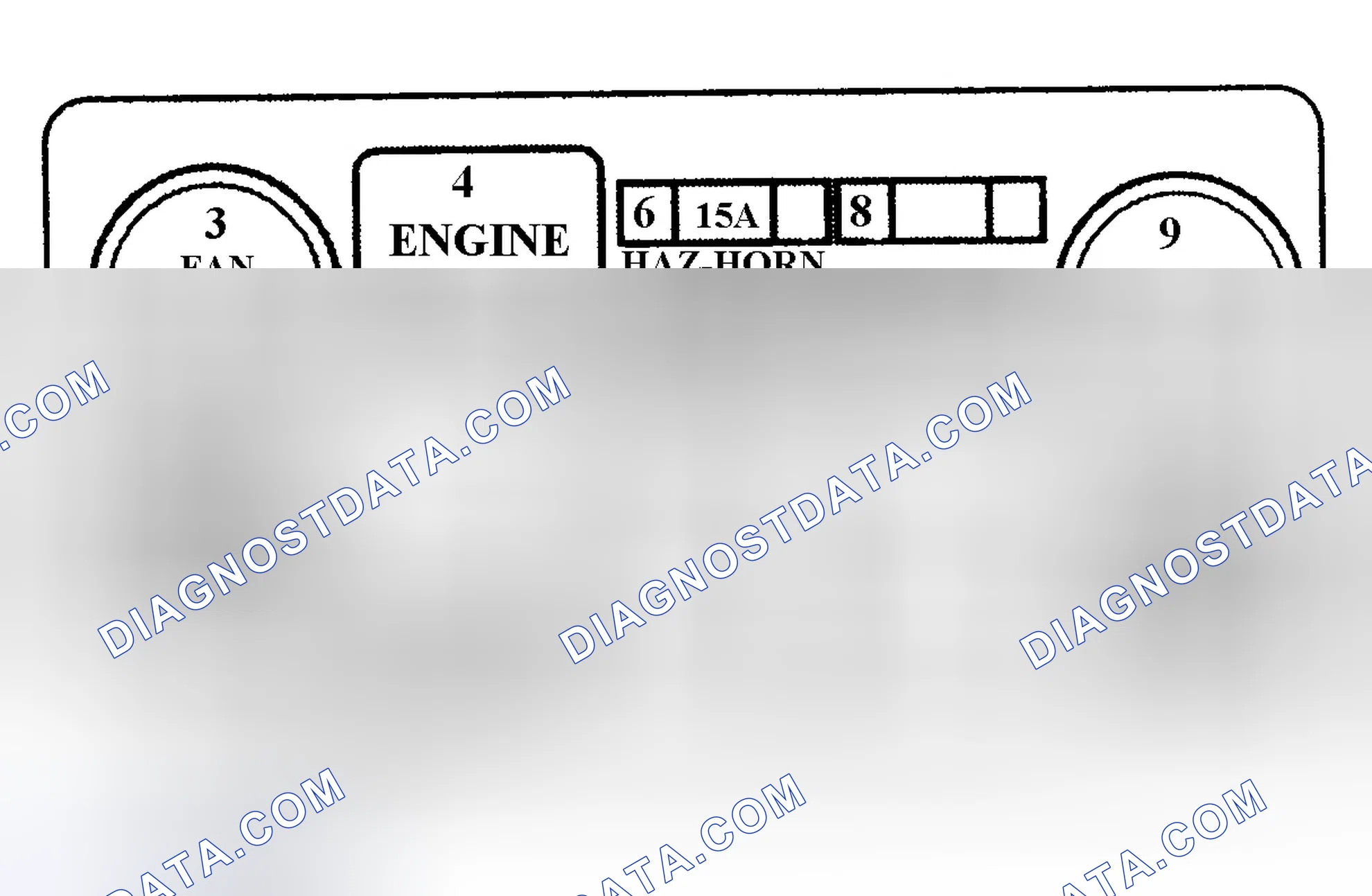 Scheme 1: ENGINE COMPARTMENT FUSE PANEL IDENTIFICATION - 1989-90