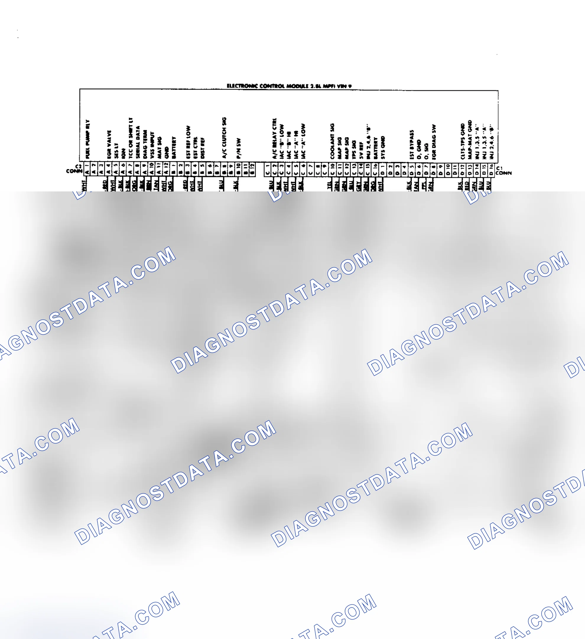 Scheme 37: Wiring Diagram: Fiero 2.8L Port Fuel Injection System