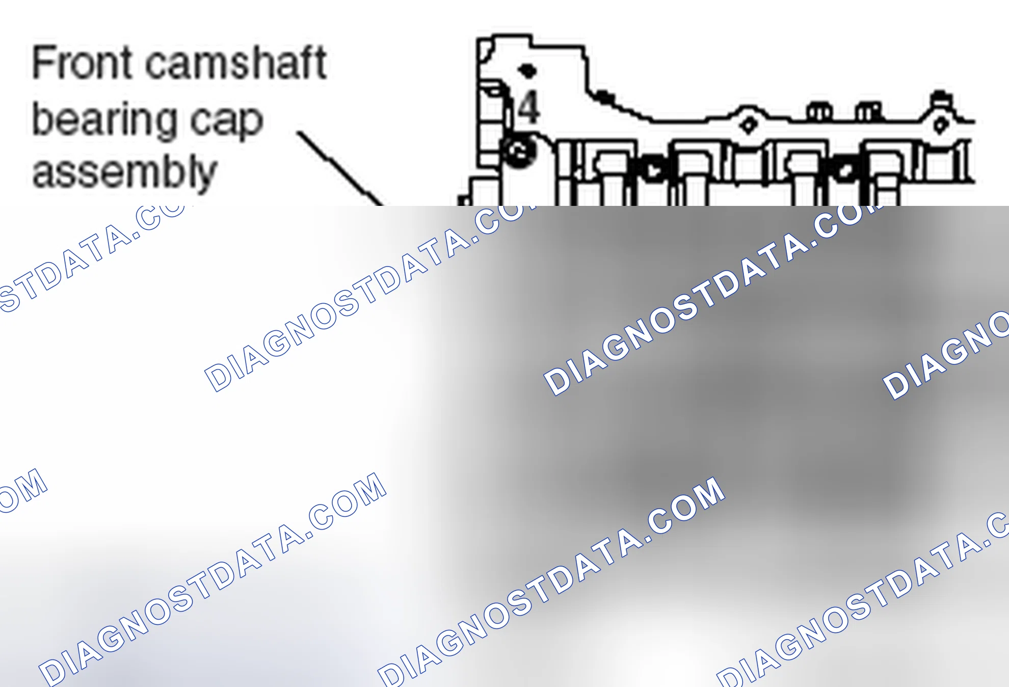 Scheme 7: D: FRONT CAMSHAFT BEARING CAP ASSEMBLY REMOVAL