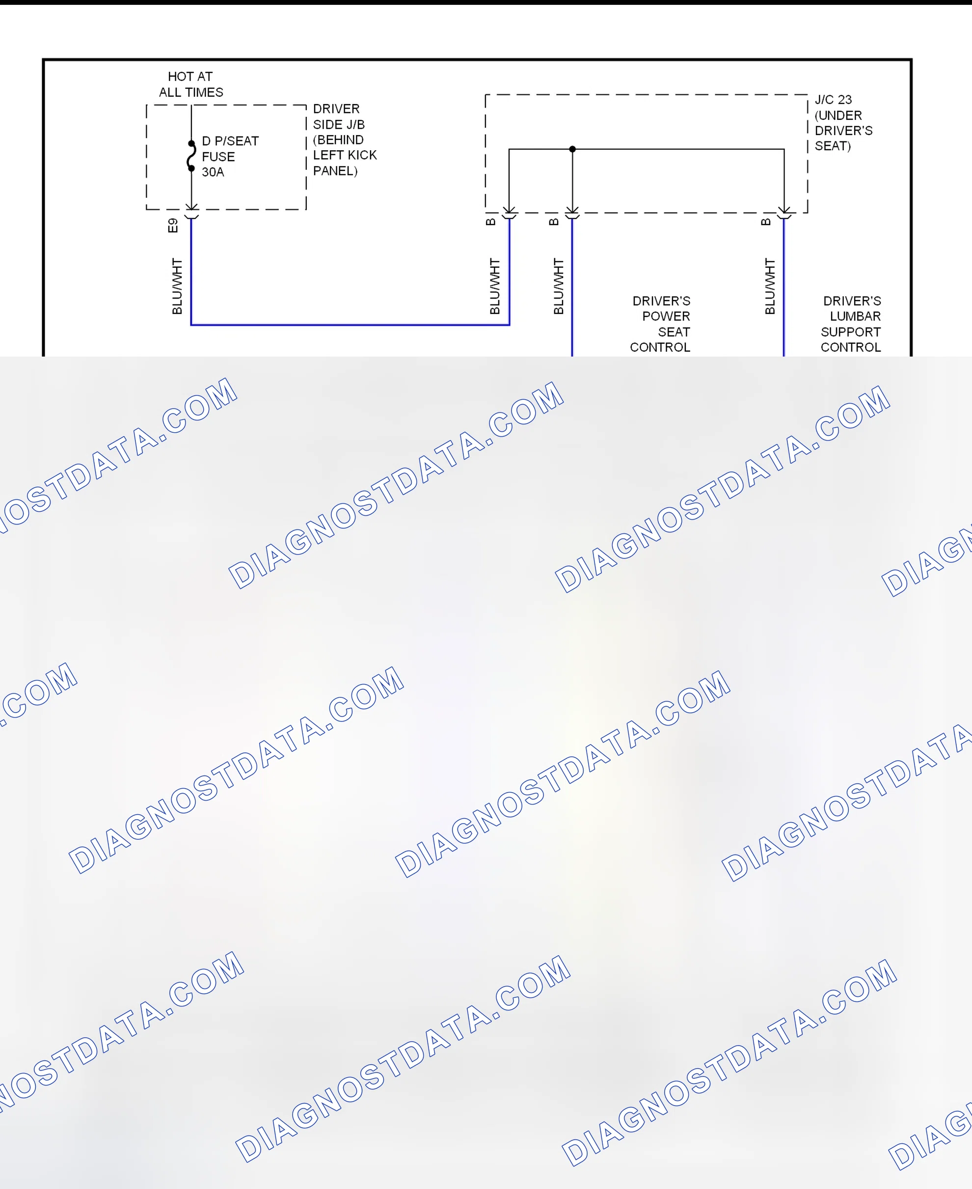 Scheme 10: Driver's Power Seat System Wiring Diagram (GS300)