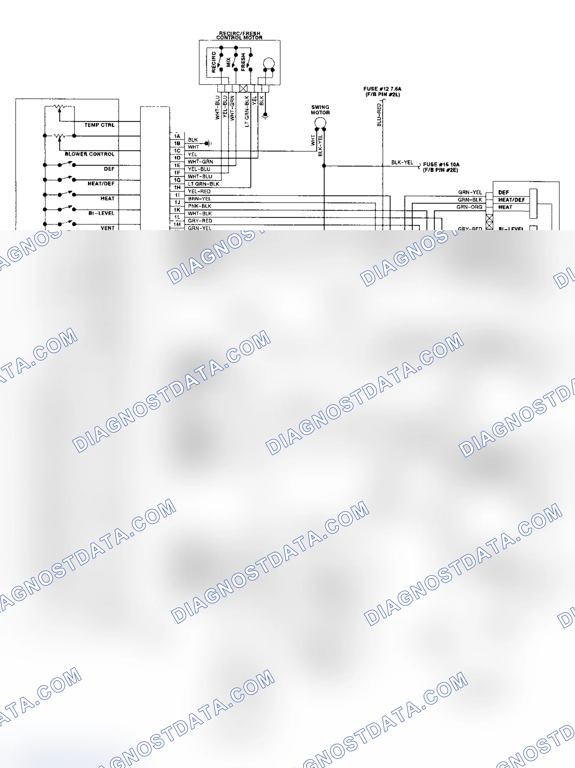 Scheme 29: Mazda 929 Automatic A/C-Heater System Wiring Diagram