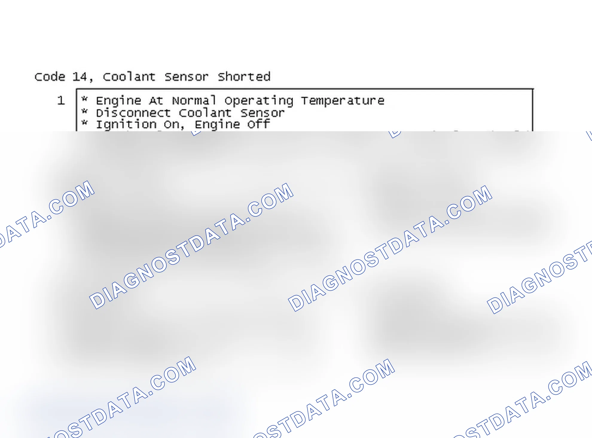 Scheme 128: Code 14, Coolant Sensor Shorted