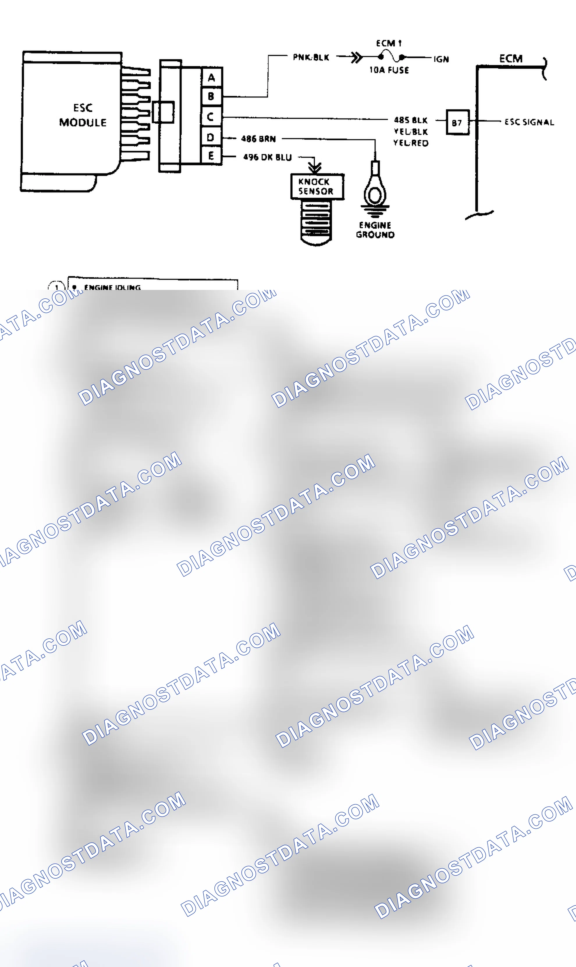 Scheme 109: Code 43, Electronic Spark Control (2.8L, 4.3L, 5.0L & 5.7L Engines) Flow Chart & Schematic