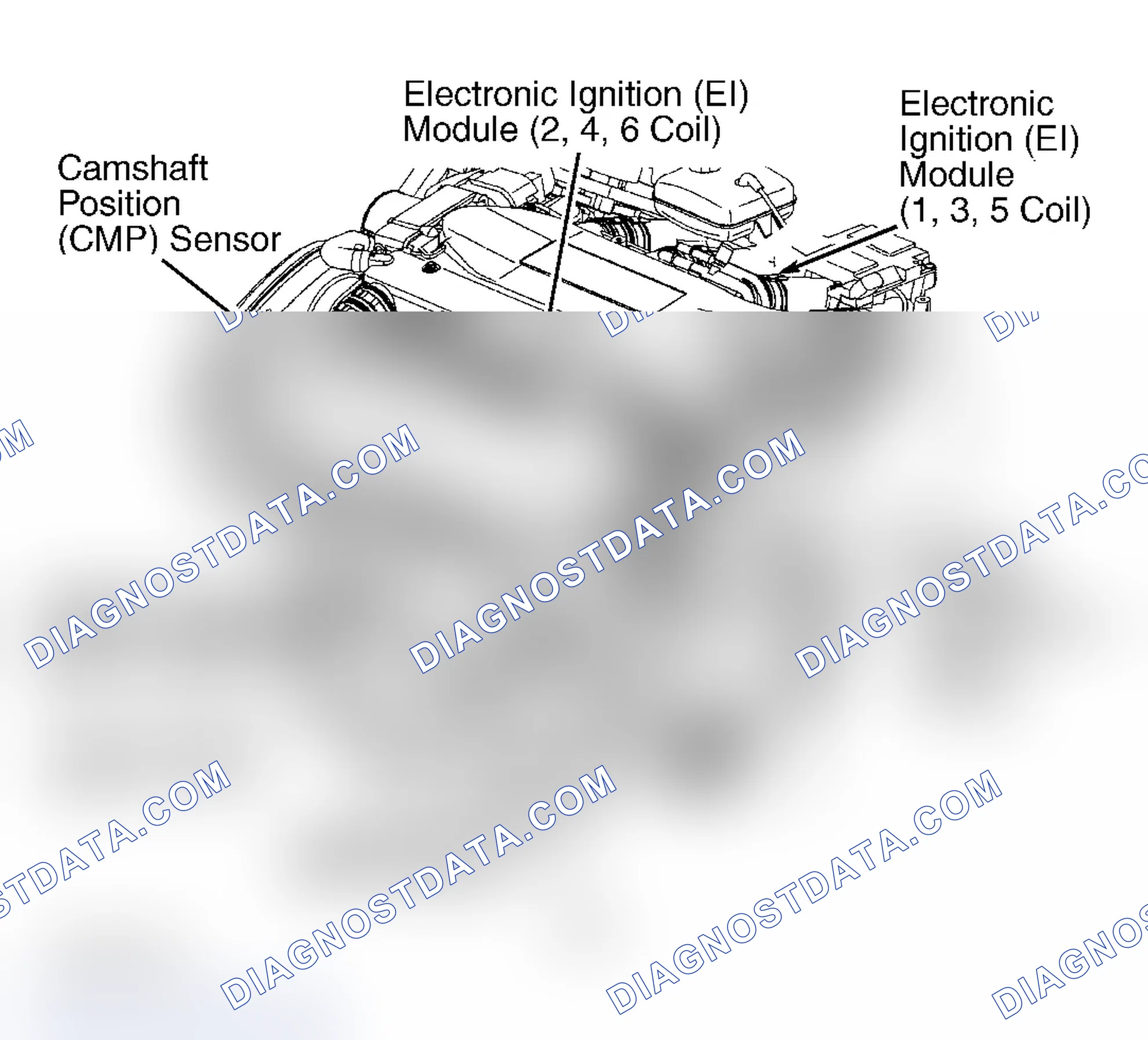 Scheme 38: ENGINE COMPONENT LOCATIONS (3.0L VIN R - SATURN)
