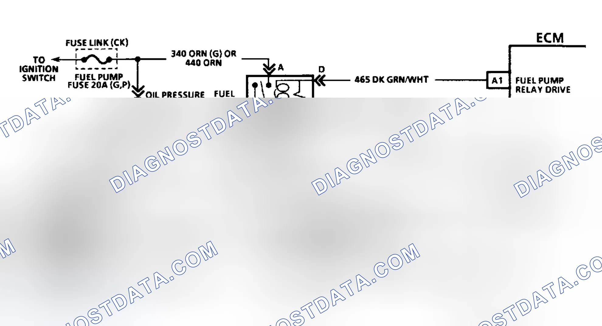 Scheme 144: CODE 54, FUEL PUMP CIRCUIT