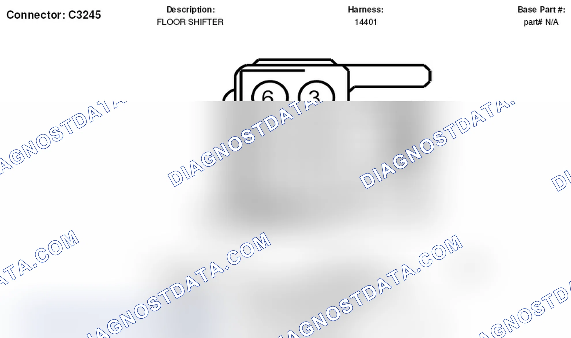 Scheme 287: Floor Shifter Connector End View (C3245)
