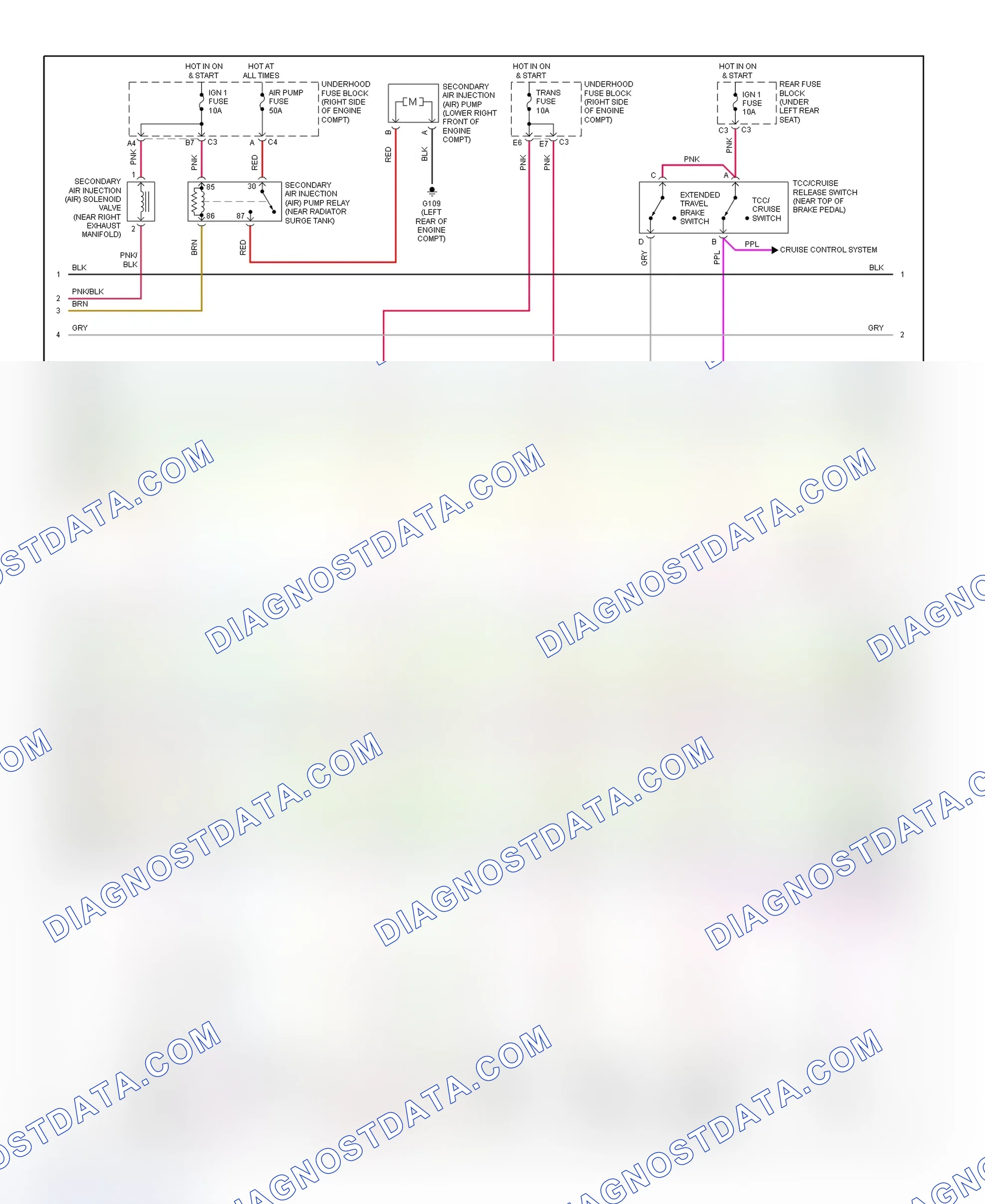 Scheme 213: PCM Wiring Diagram (Seville - 4.6L - 4 Of 5)