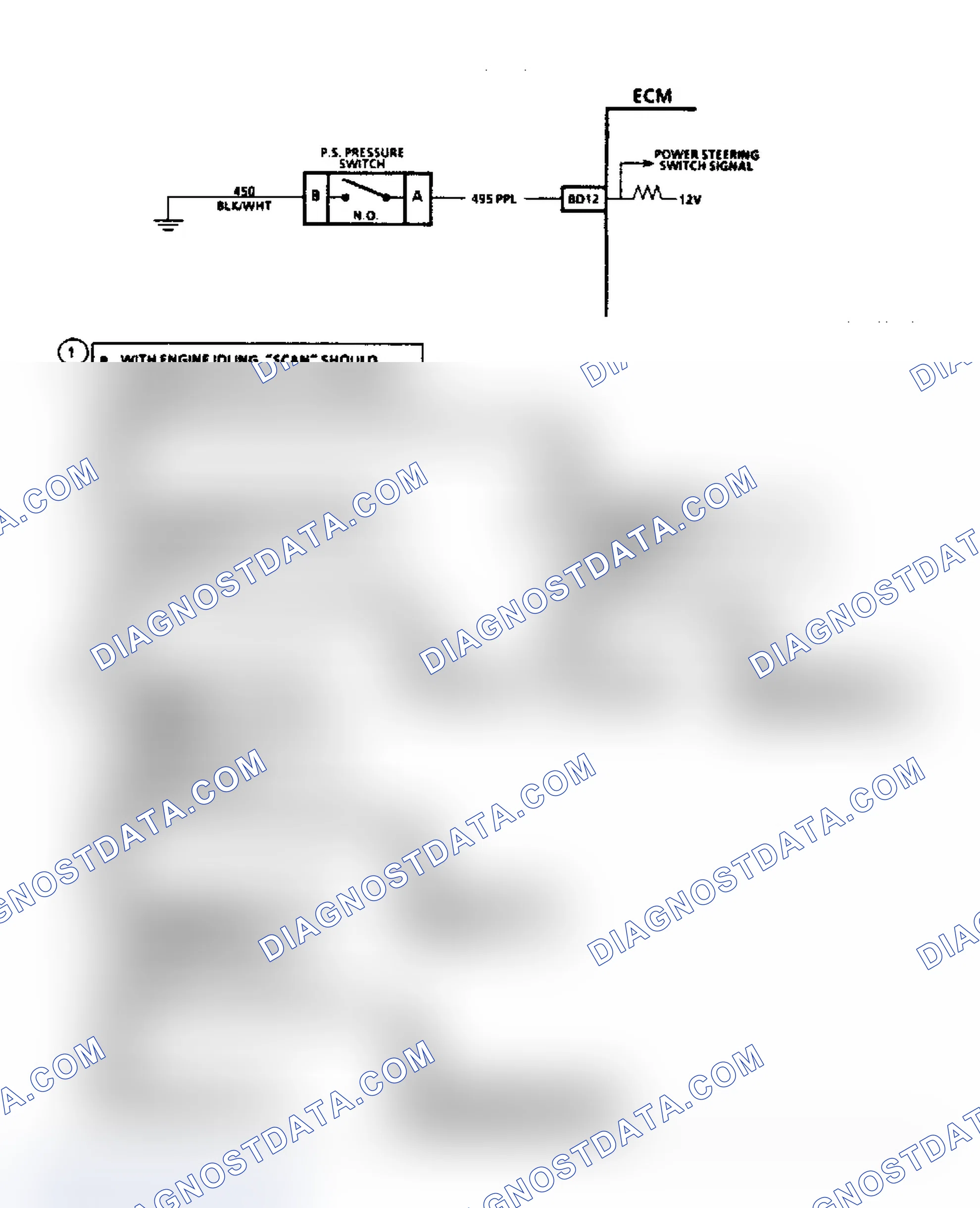 Scheme 10: Power Steering Pressure Switch Check 3.3L - VIN N