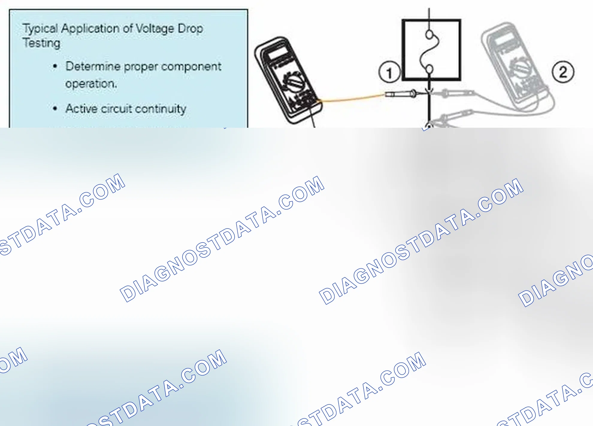 Scheme 274: DVOM display will indicate the voltage drop in the circuit tested between the DVOM leads.
