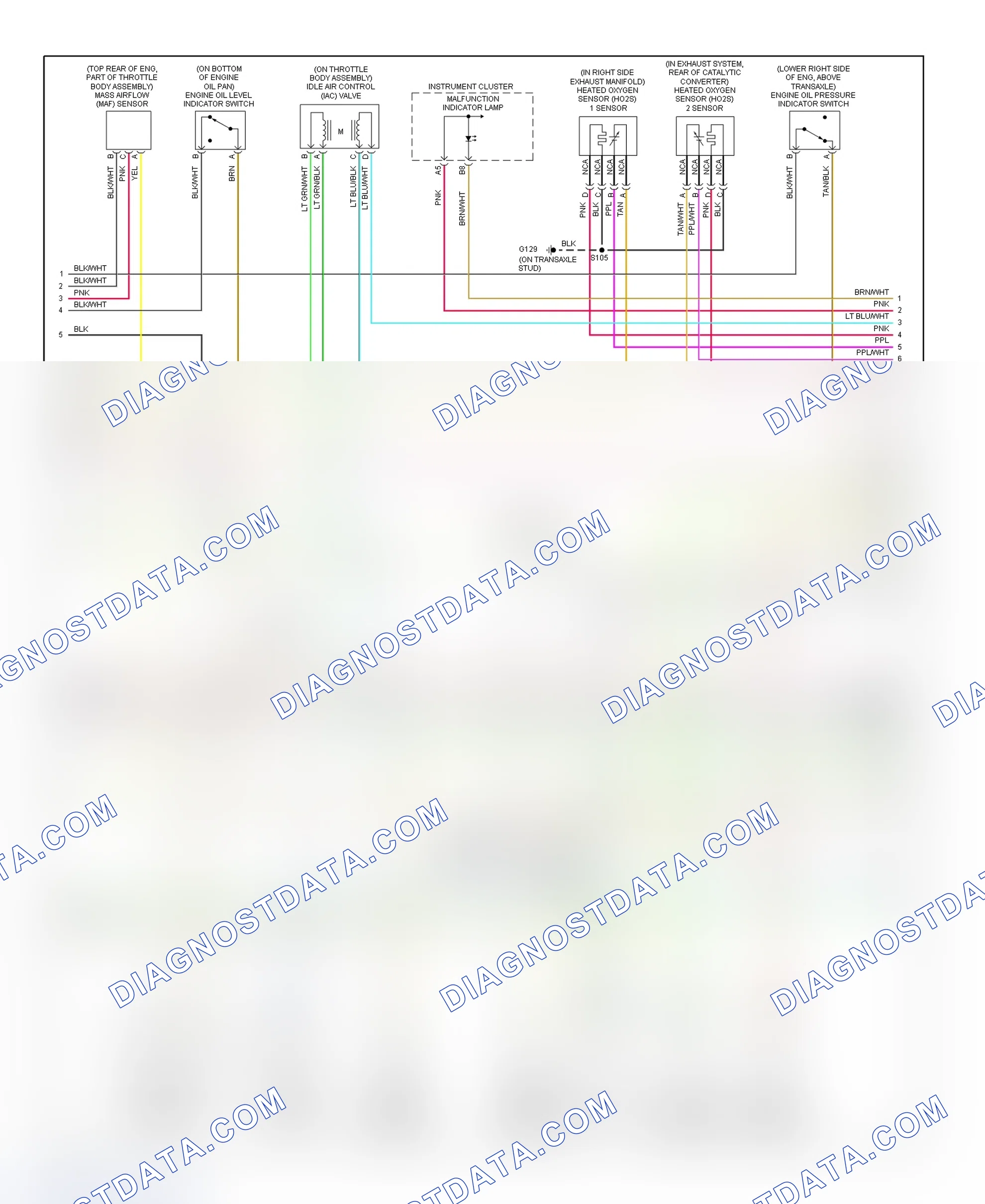 Scheme 128: PCM Wiring Diagram (Intrigue - 3.8L - 3 Of 4)