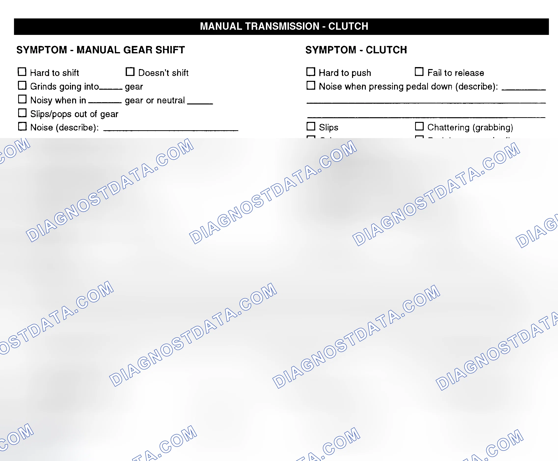 Scheme 10: Manual Transmission & Clutch