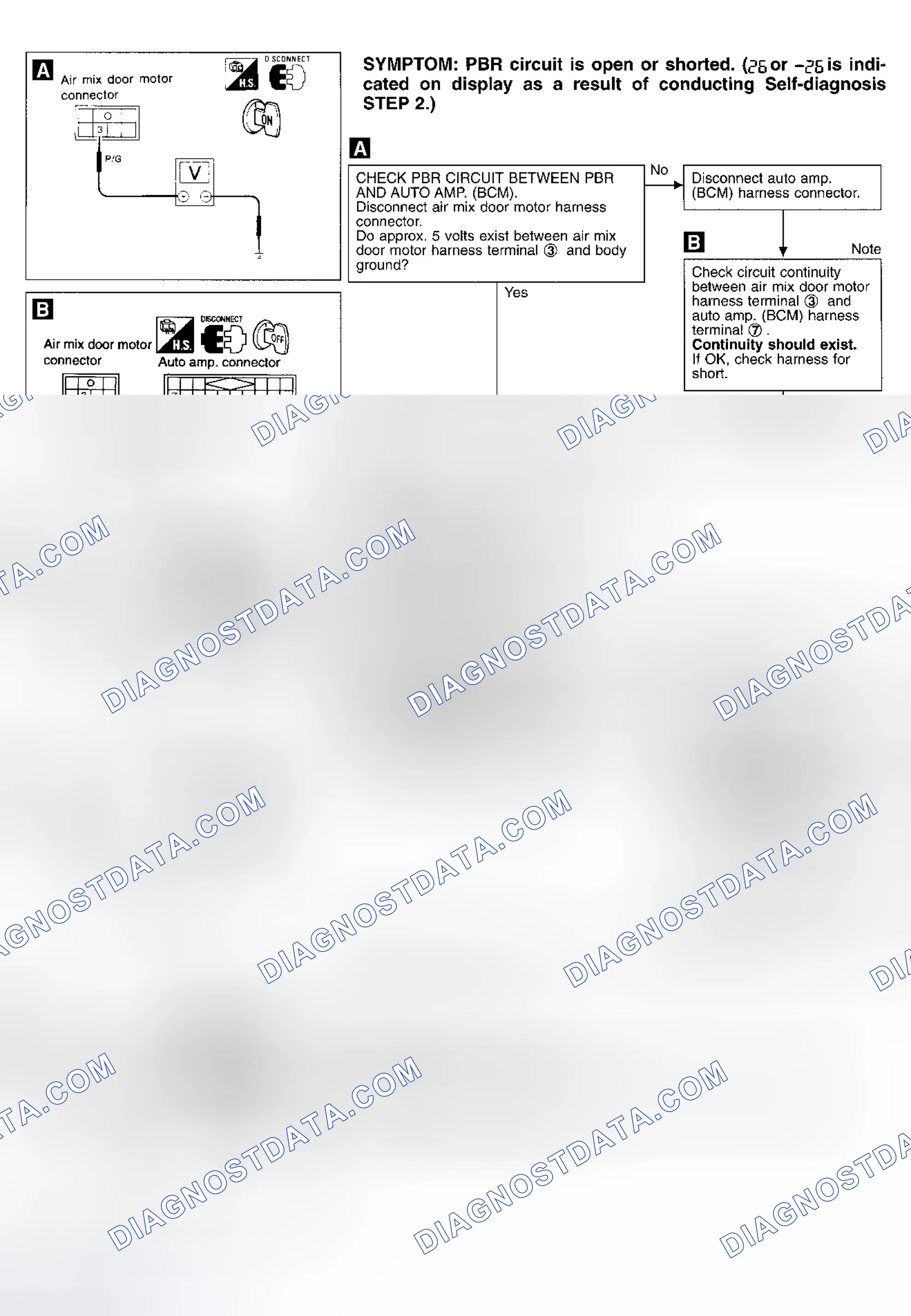 Scheme 13: DIAGNOSTIC PROCEDURE 5 - POTENTIOMETER BALANCE RESISTOR CIRCUIT OPEN OR SHORTED