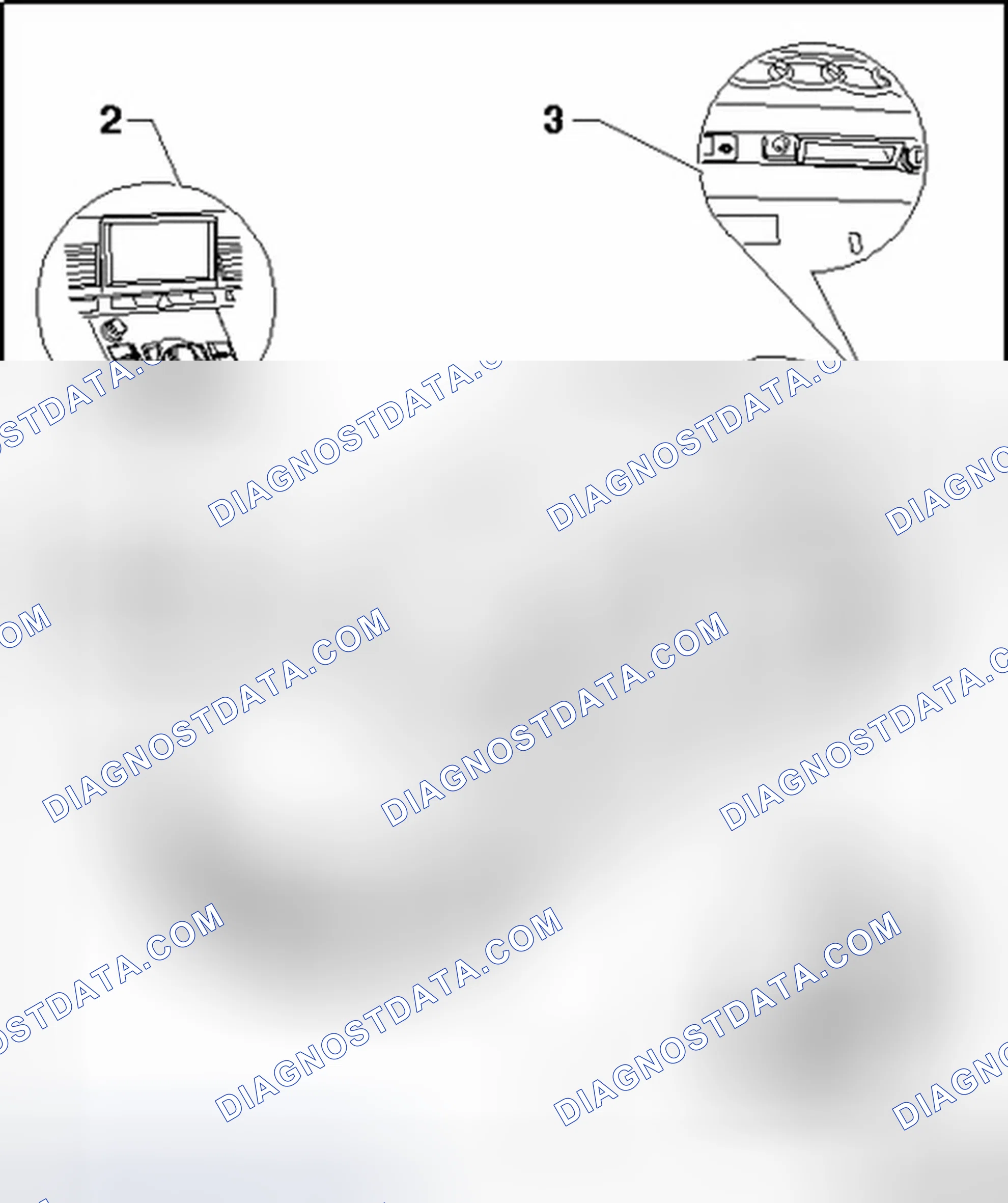 Scheme 60: Rear view camera system component locations, general overview