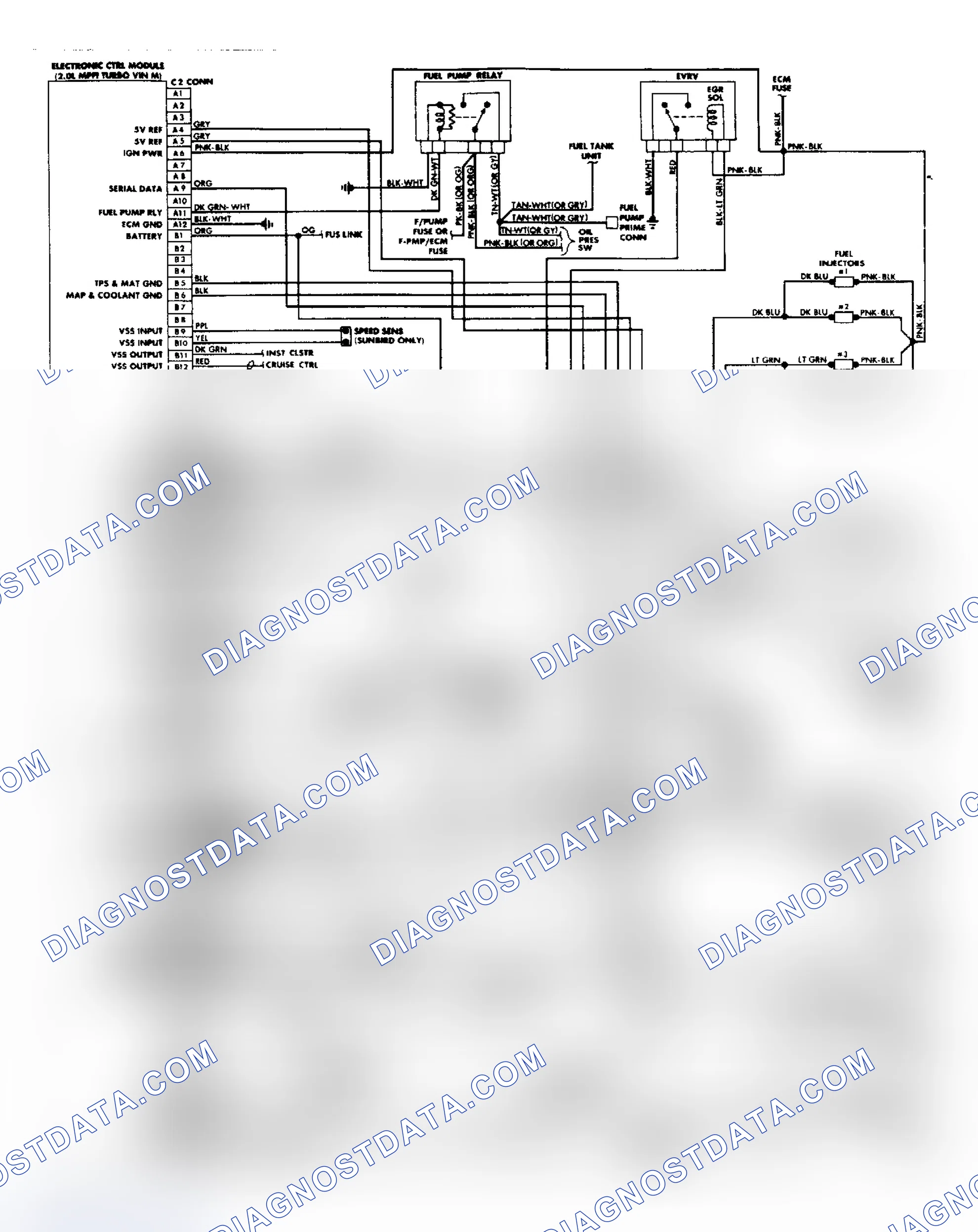 Scheme 87: 1988 Grand Am & Sunbird 2.0L Fuel Injection Wiring Diagram