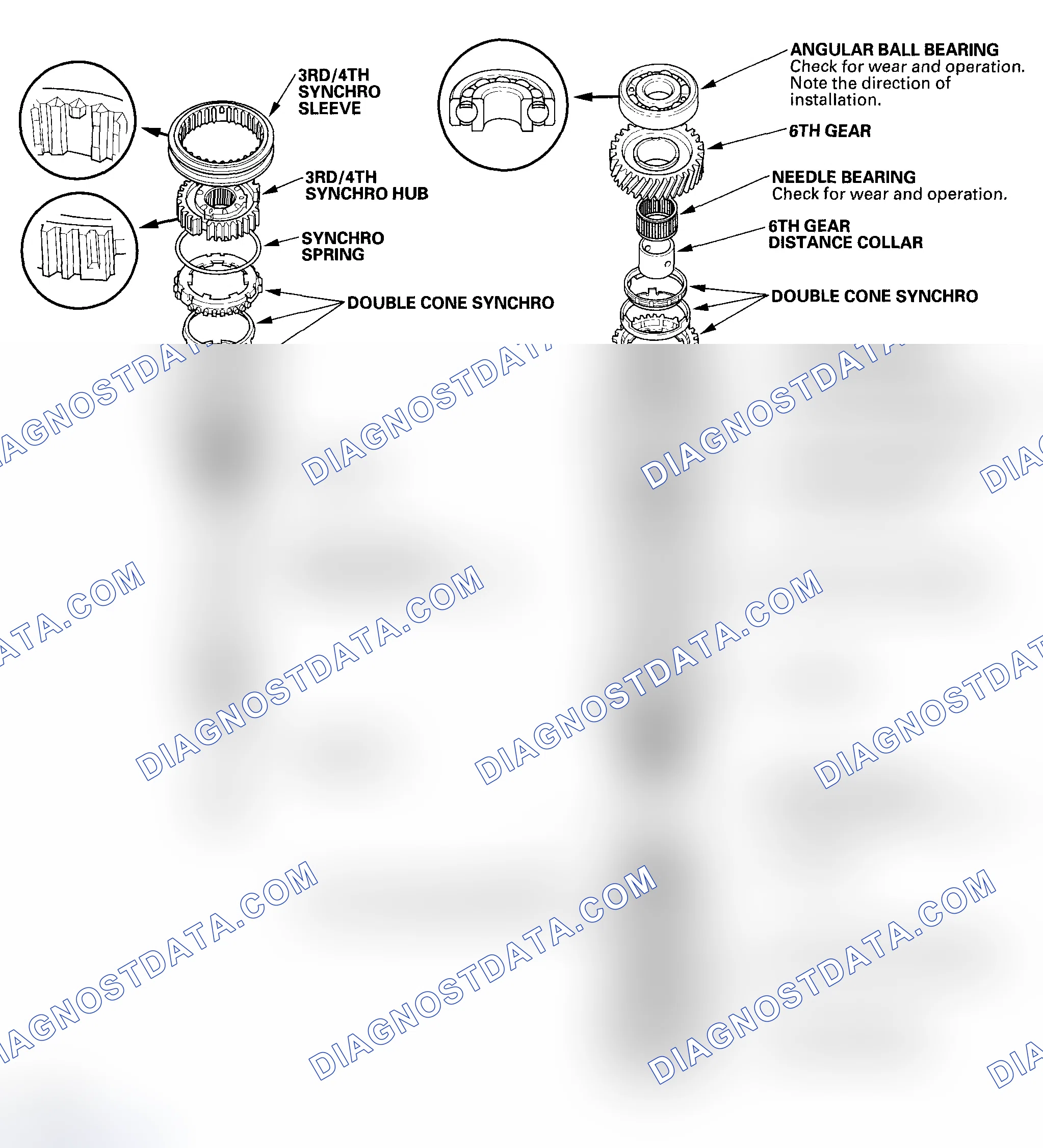 Scheme 116: 2002-2003 6-speed models, and 2004 6-speed model: X2M5 Transmission Number: 3000001-3004679
