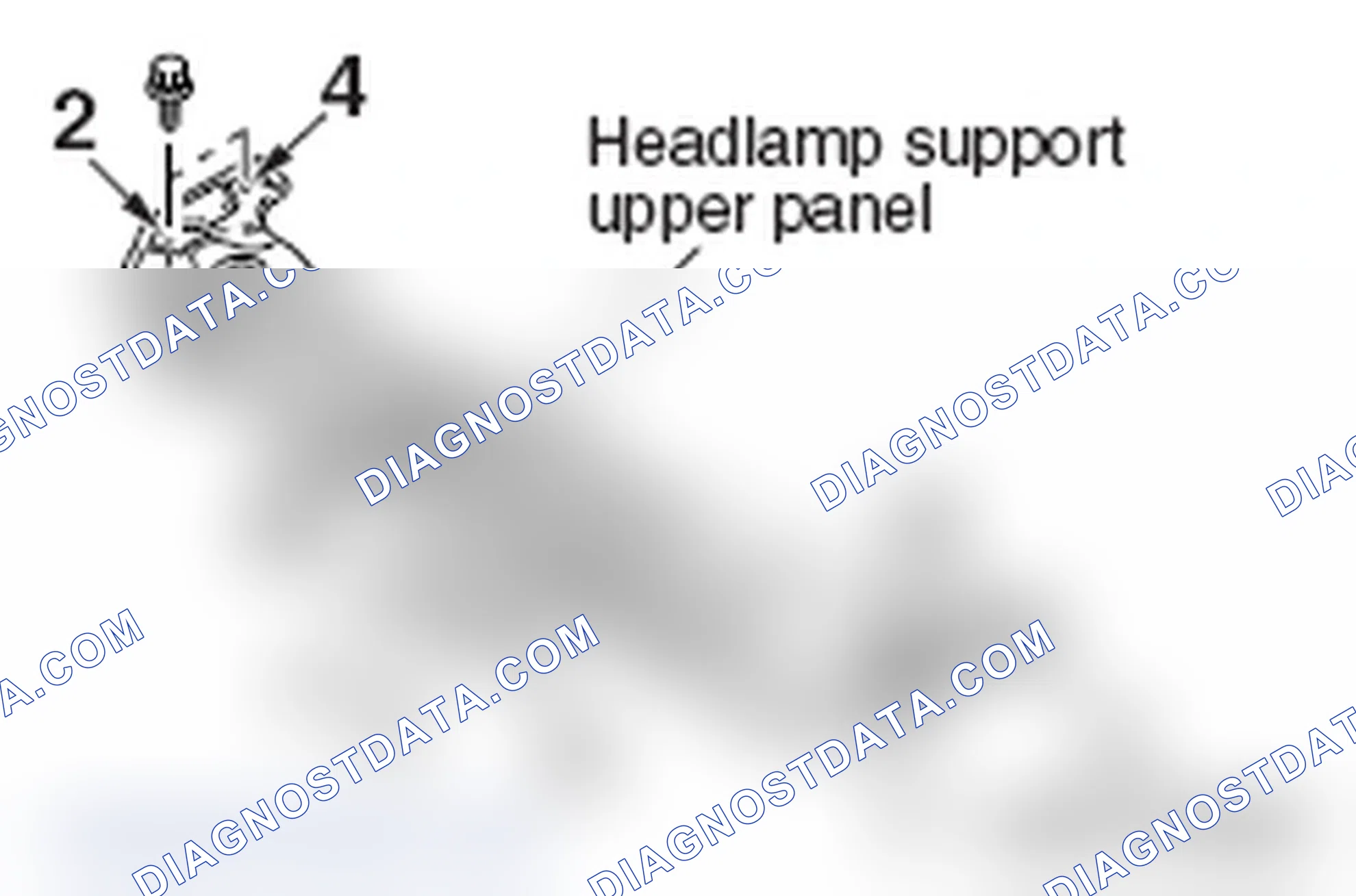 Scheme 76: >> A << HEADLIGHT SUPPORT UPPER PANEL INSTALLATION