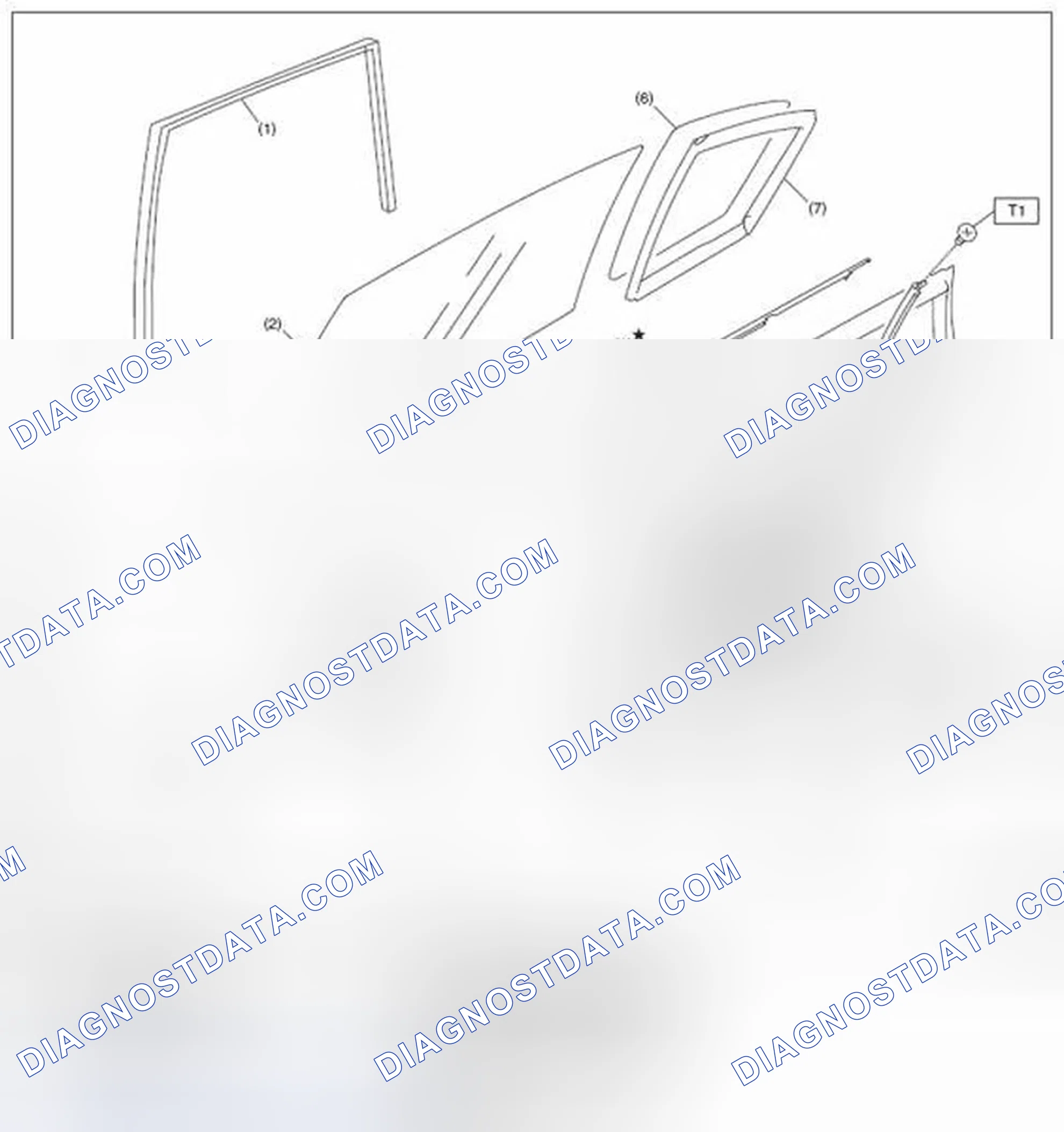 Scheme 10: REAR DOOR GLASS