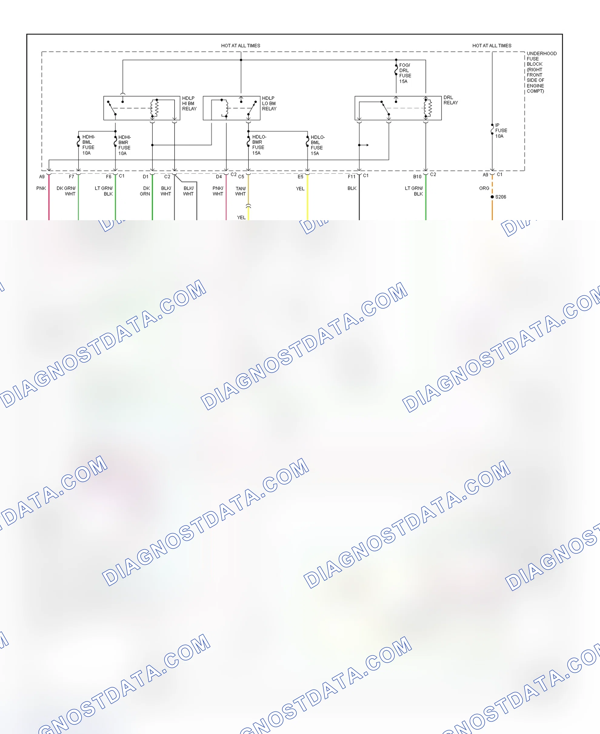 Scheme 24: Headlight Systems & Daytime Running Lights Wiring Diagram (LeSabre - With Manual A/C)
