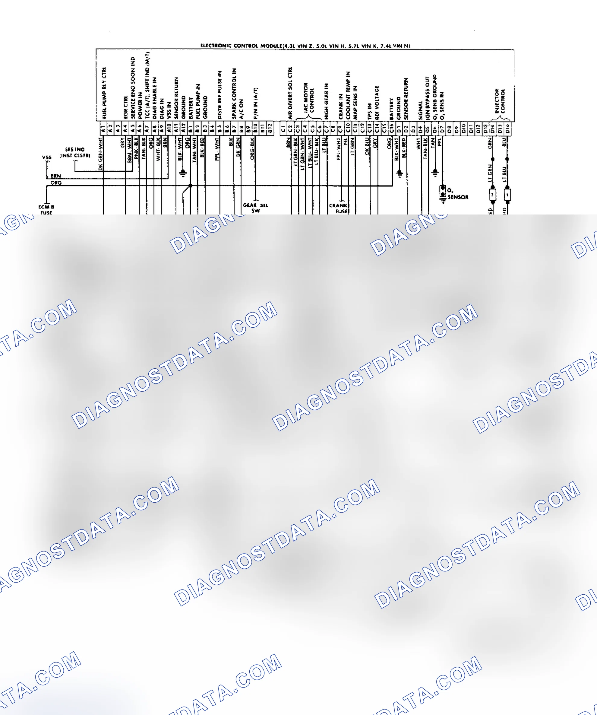 Scheme 158: "G" Series Van (4.3L, 5.0L & 5.7L & 7.4L) Wiring Diagram
