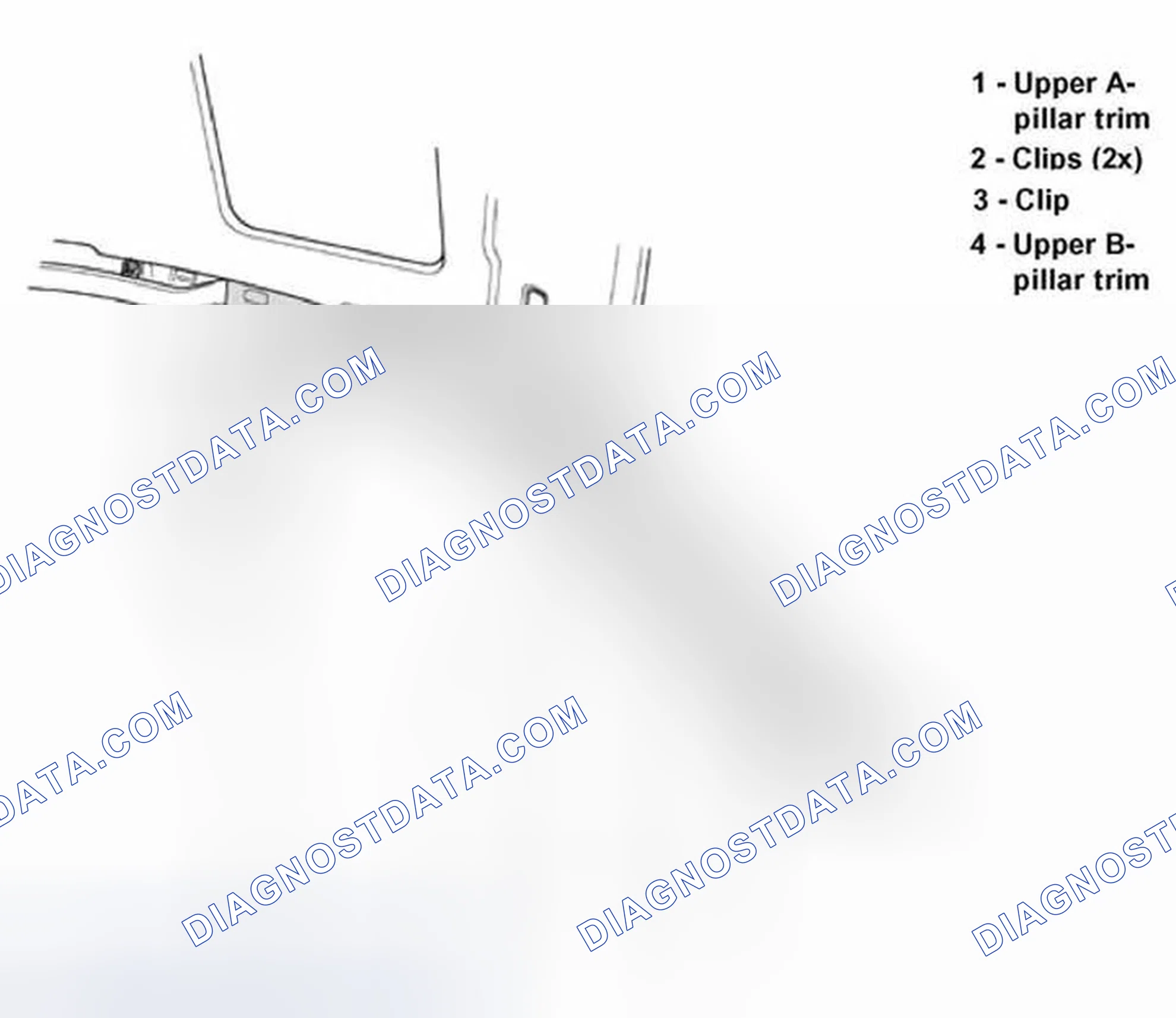 Scheme 22: Upper A-pillar trim panel without head-level airbag, removing and installing (from calendar week 36.