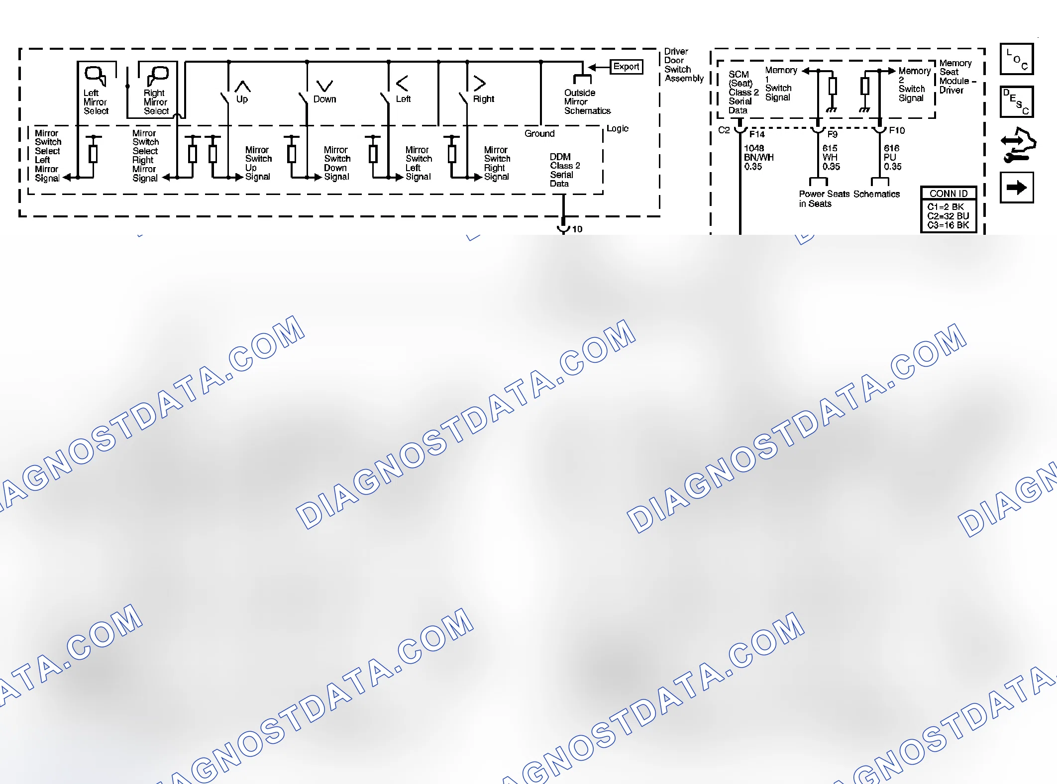 Scheme 12: Outside Rearview Mirror Schematics