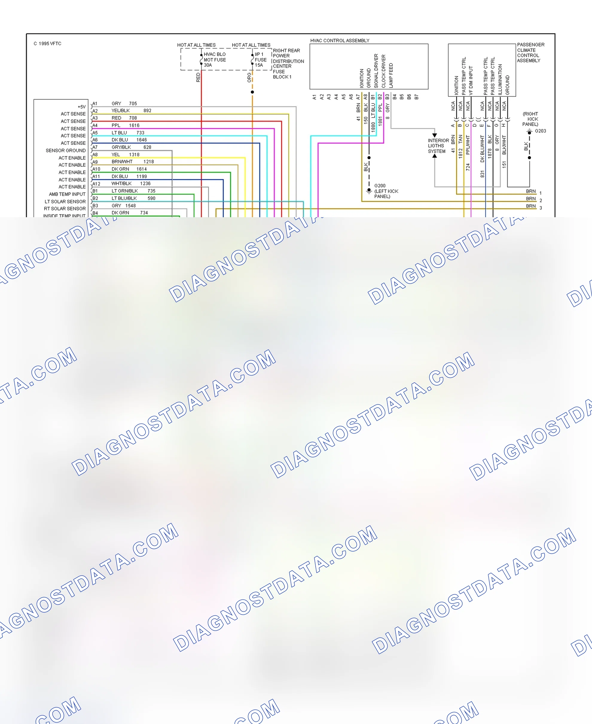Scheme 28: A/C-Heater System Wiring Diagram (Riviera - 1 Of 2)
