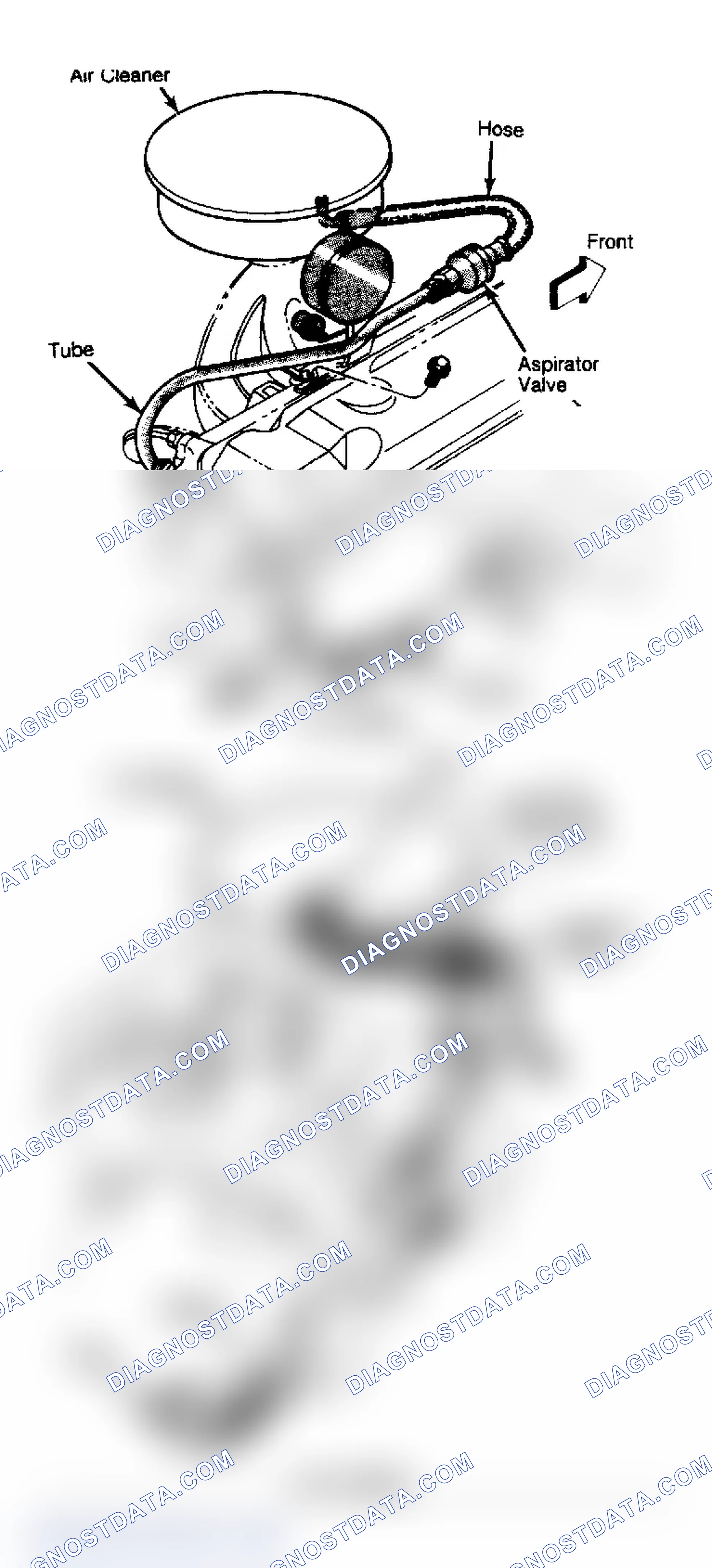Fig. 2: Aspirator Air System Assembly Valve draws fresh air from "clean" side of air cleaner.